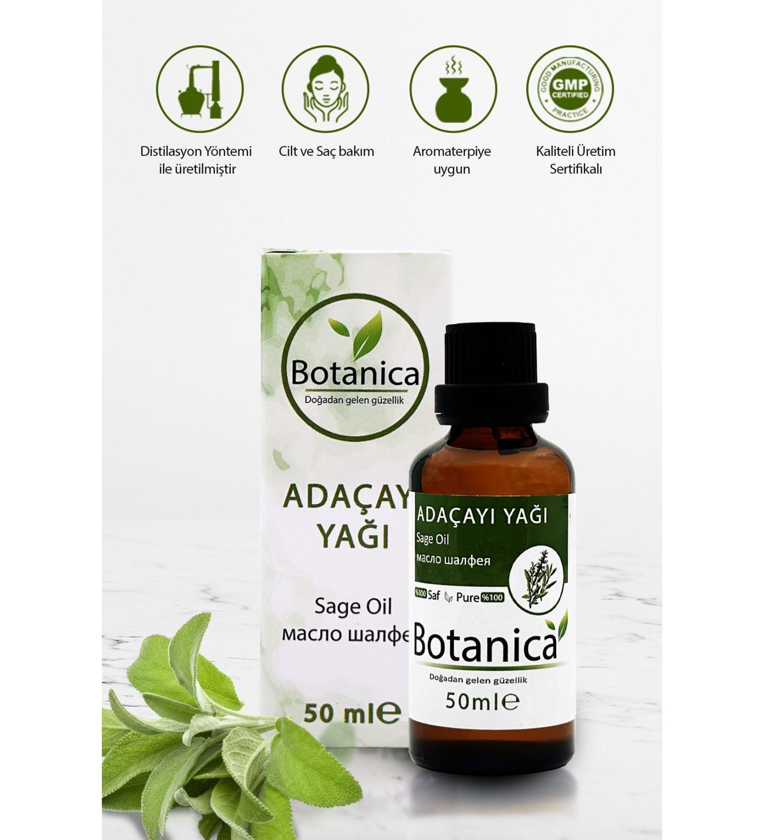 botanica Sage Oil (Bitter Apple) (Anti-Acne and Pimples) Salvia Officinalis Skin Cleansing 50 ml