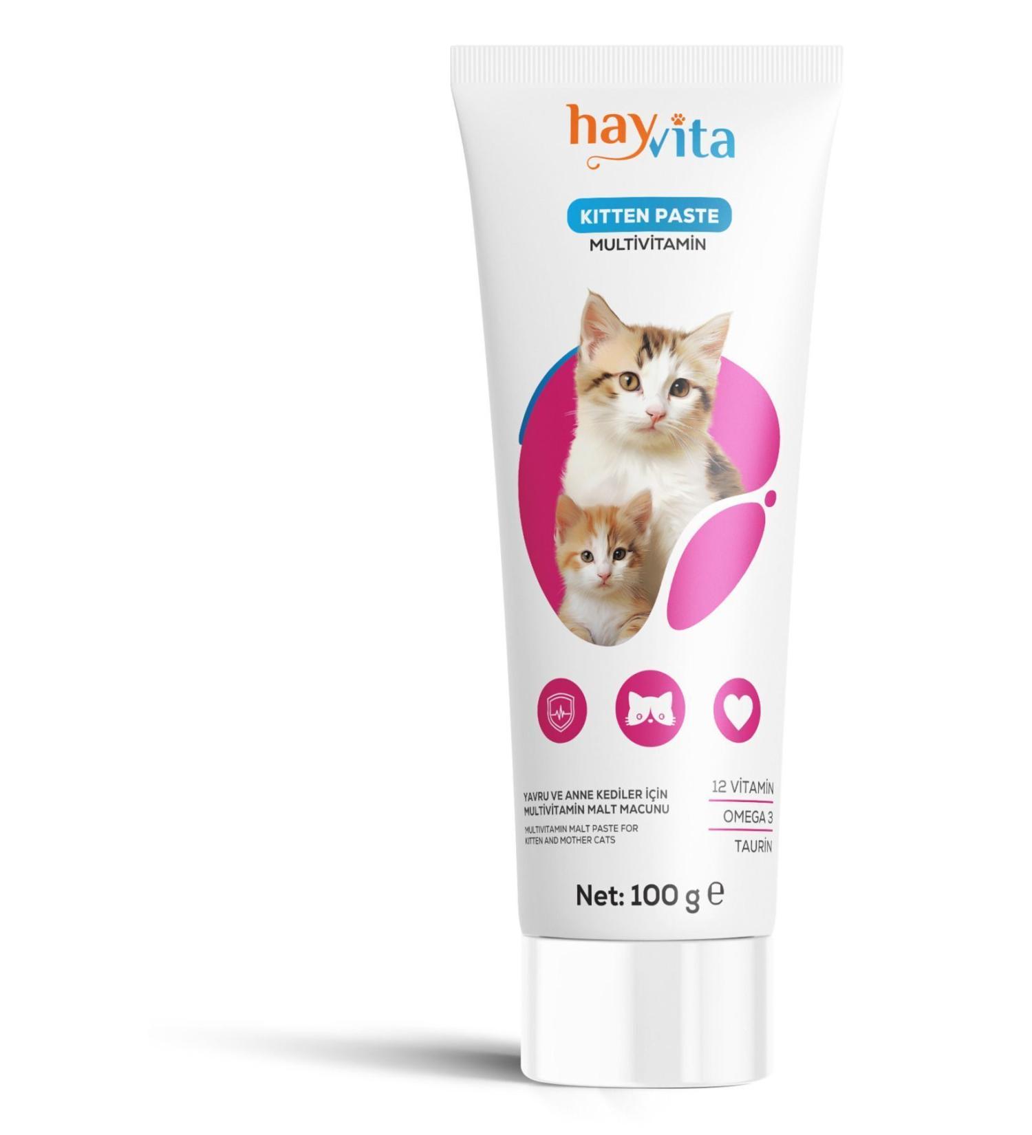 Hayvita Kitten Paste Multivitamin - Paste for Mothers and Kittens Omega 3 Taurine