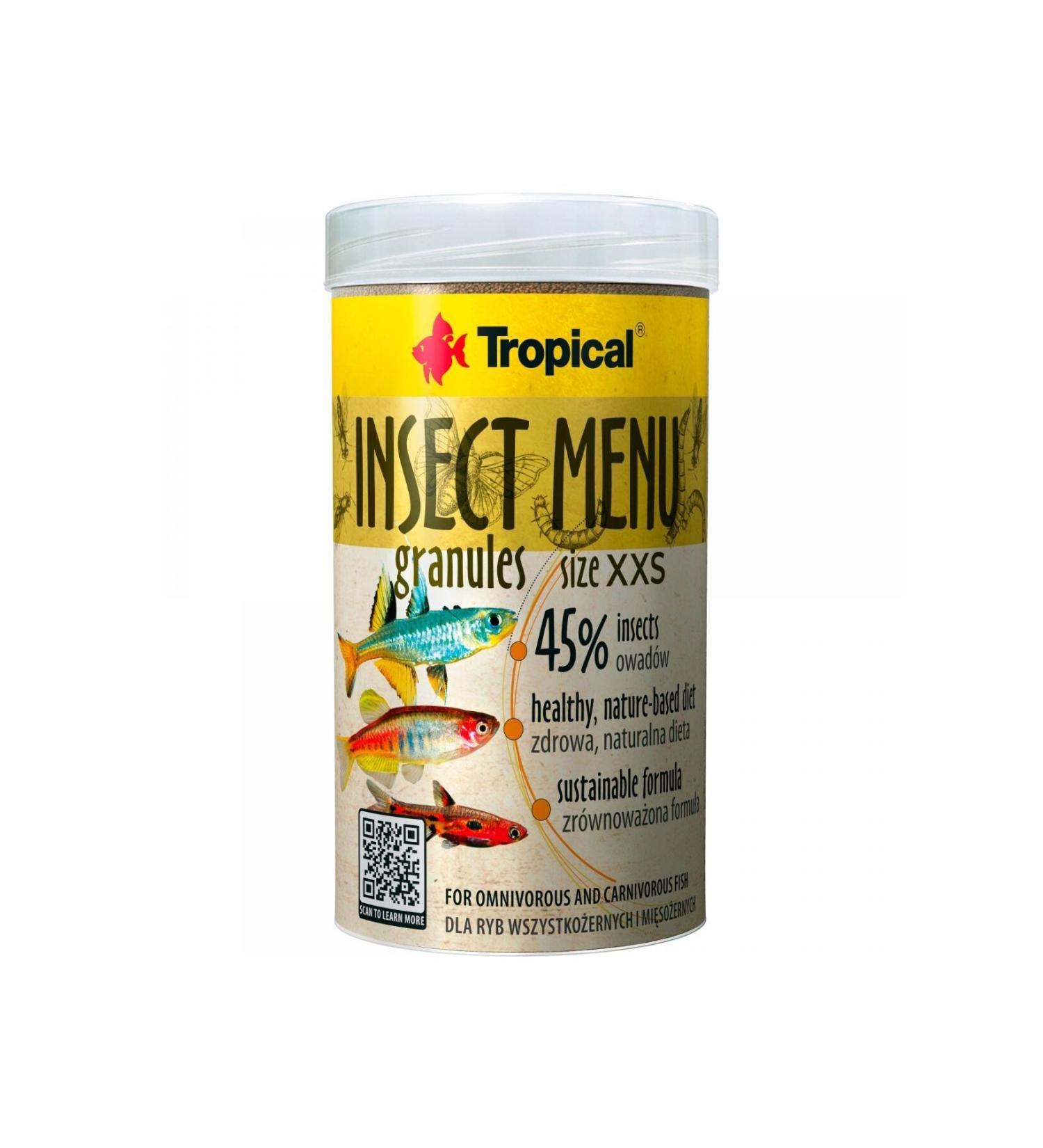 Tropical Insect Menu Xxs Granule 1000 Ml 640 Gr Insect Extract Fish Food