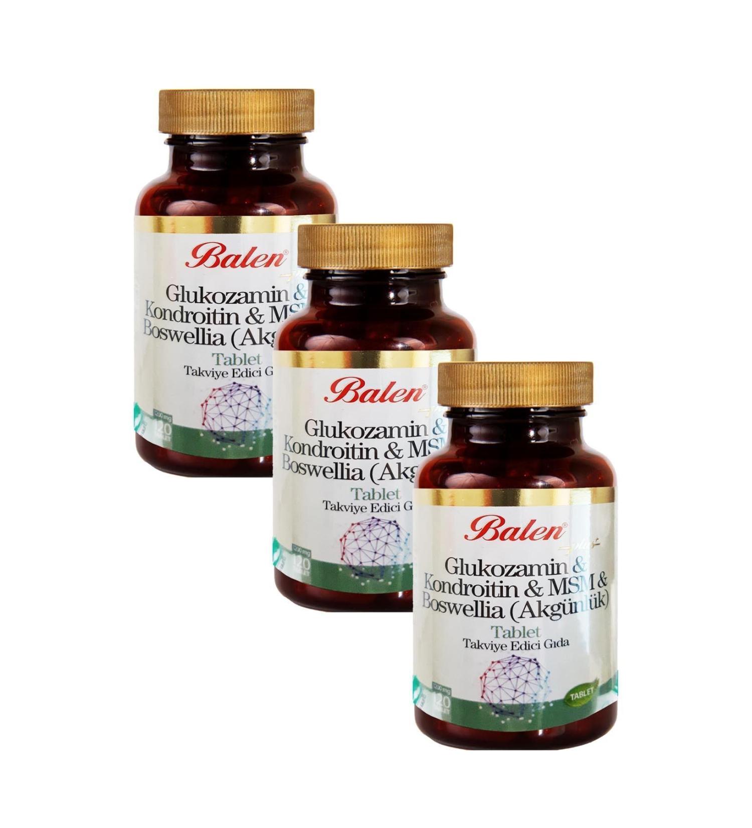 Balen Glucosamine Chondroitin Msm Boswellia 1200 Mg 120 Tab. 3 Pieces