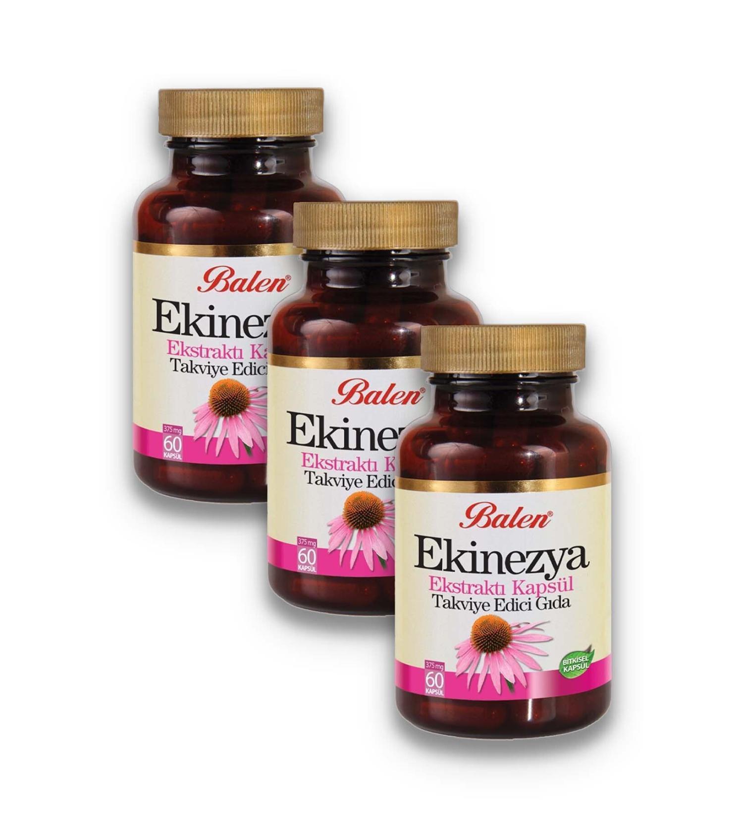 Balen Echinacea Extract - Vitamin C 375 Mg 3 X 60 Capsules
