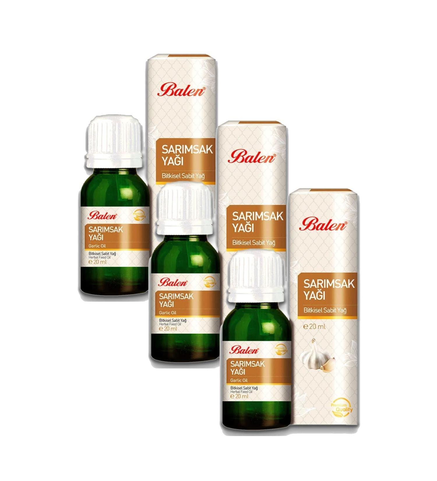 Balen Natural Garlic Oil (EXTRACTION) 20 ml 3 Pieces