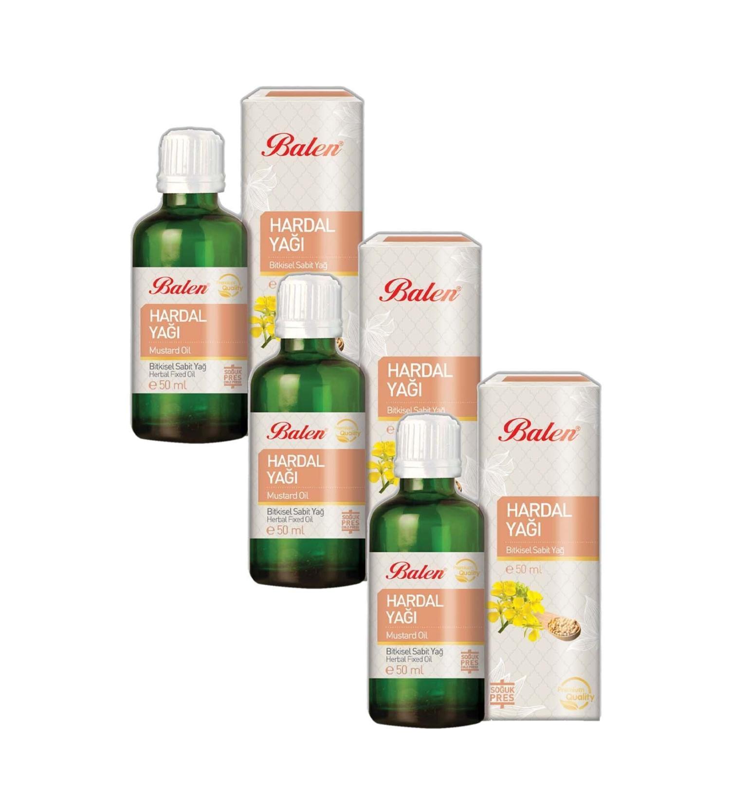 Balen Mustard Oil Cold Press 50 ml 3 Pieces