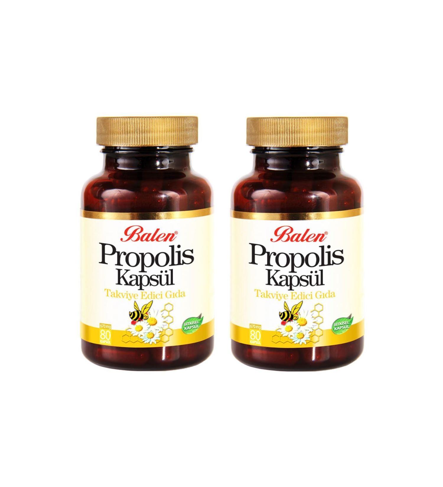 Balen Propolis 670 Mg 80 Capsules X 2 Pieces