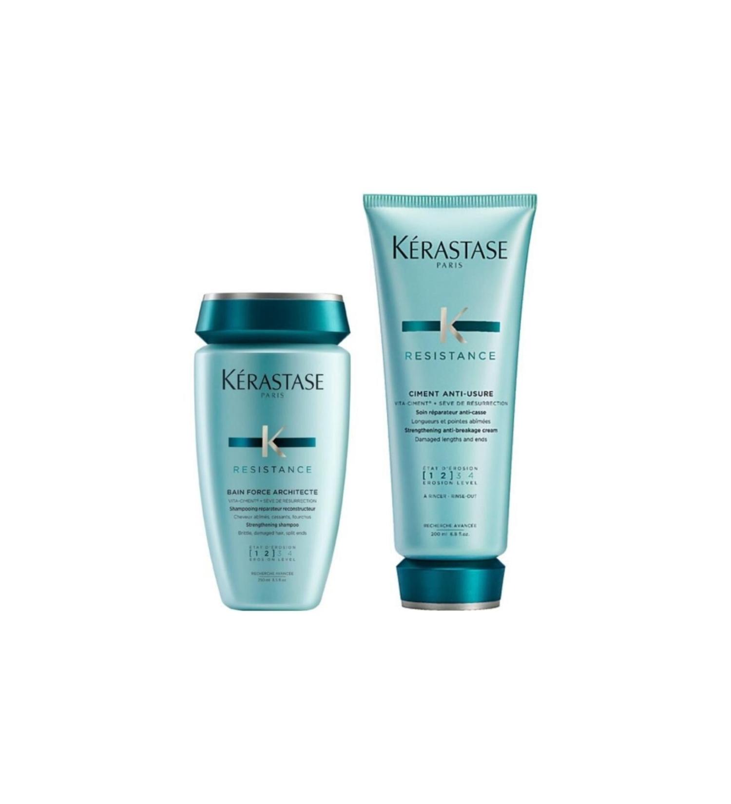 Kerastase Resistance Ciment Anti Usure Anti-Breakage Repair Conditioner and Shampoo Duo Set CYT458