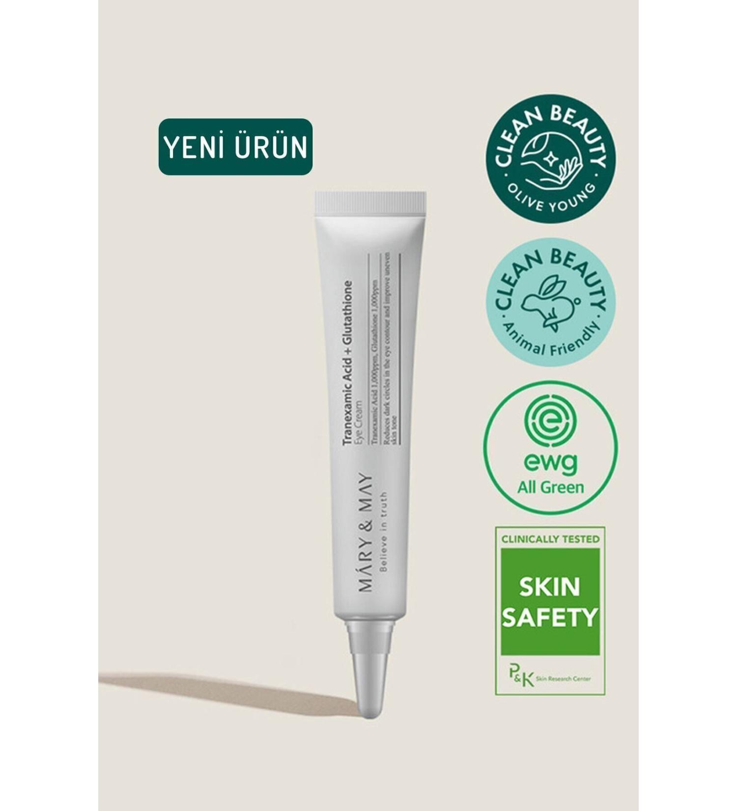 Mary & May Tranexamic Acid+glutathion Anti-Dark Circle Brightening Eye Contour Cream 12 Gr