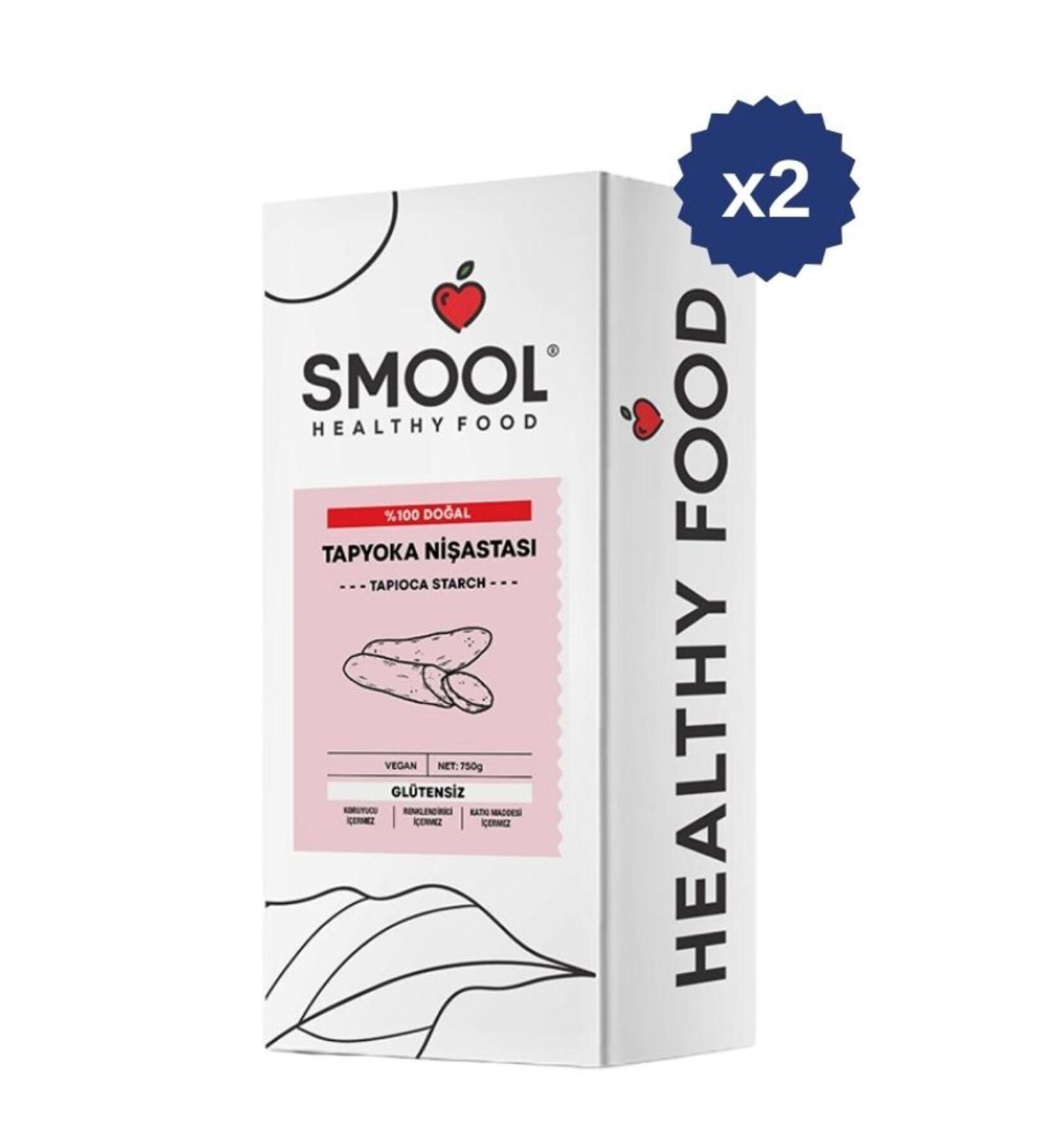 SMOOL Tapioca Starch X2 Vegan Gluten-free Additive-free Natural Herbal (550 GR X2)