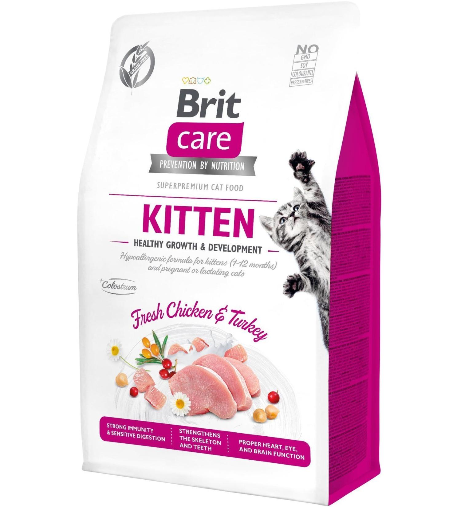 Brit Care Grain Free Kitten Cat 2kg Kitten Cat Poultry Kitten Cat Food Grain Free