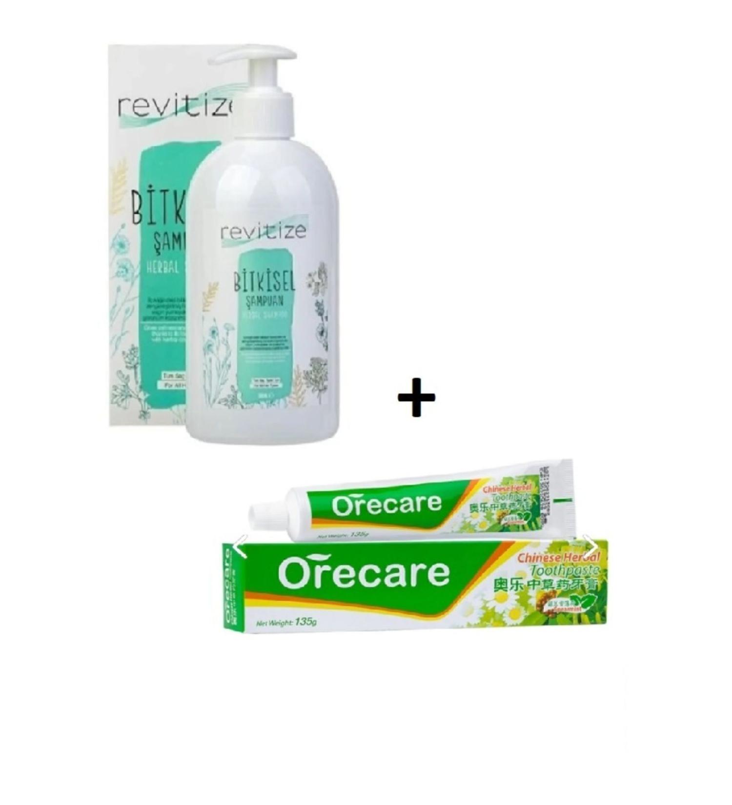 Tiens Revitize Herbal Shampoo & Orecare Herbal Toothpaste 135 Gr