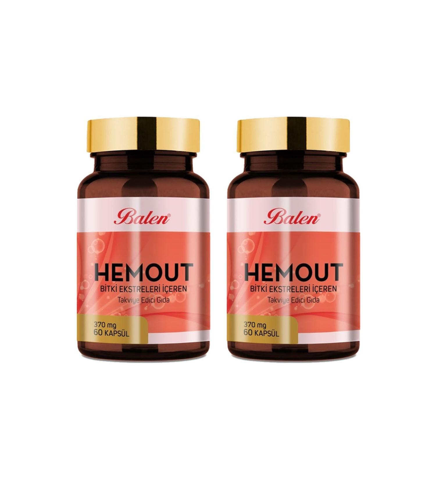 Balen Hemout Plant Extracts 370 Mg 60 Capsules X 2 Pieces