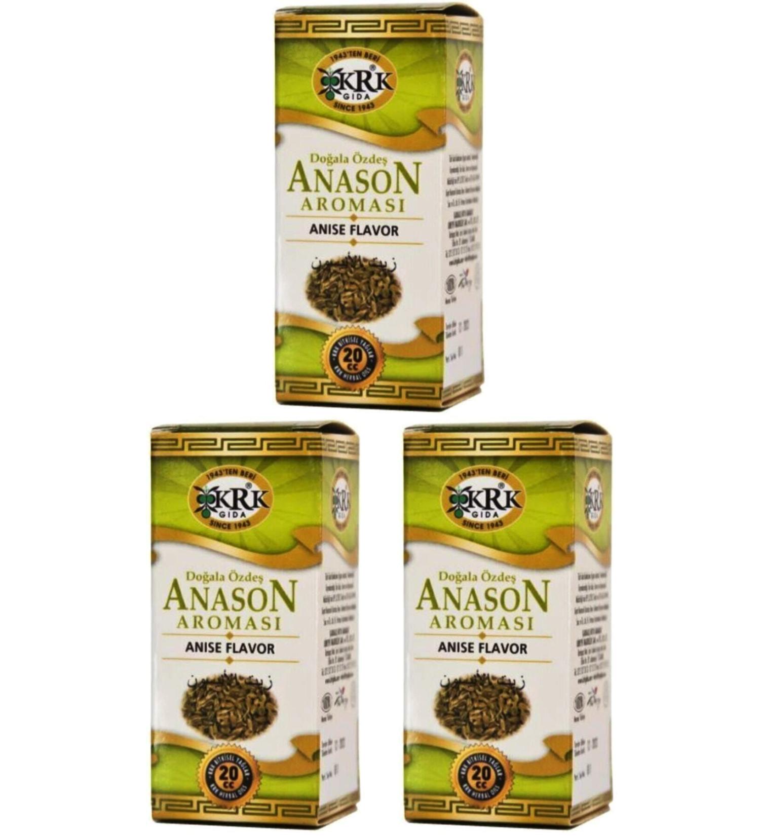 *** 3pcs *** Natural Identical Anise Flavor 20 Cc Krkans20cc3