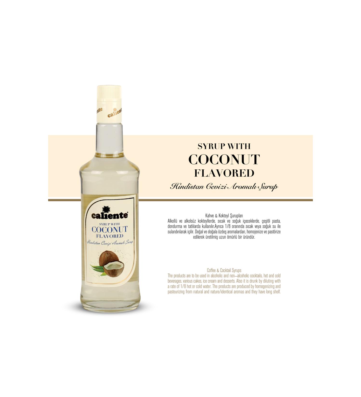 CALIENTE Caliente Coconut Flavored Syrup 70 cl Glass Bottle