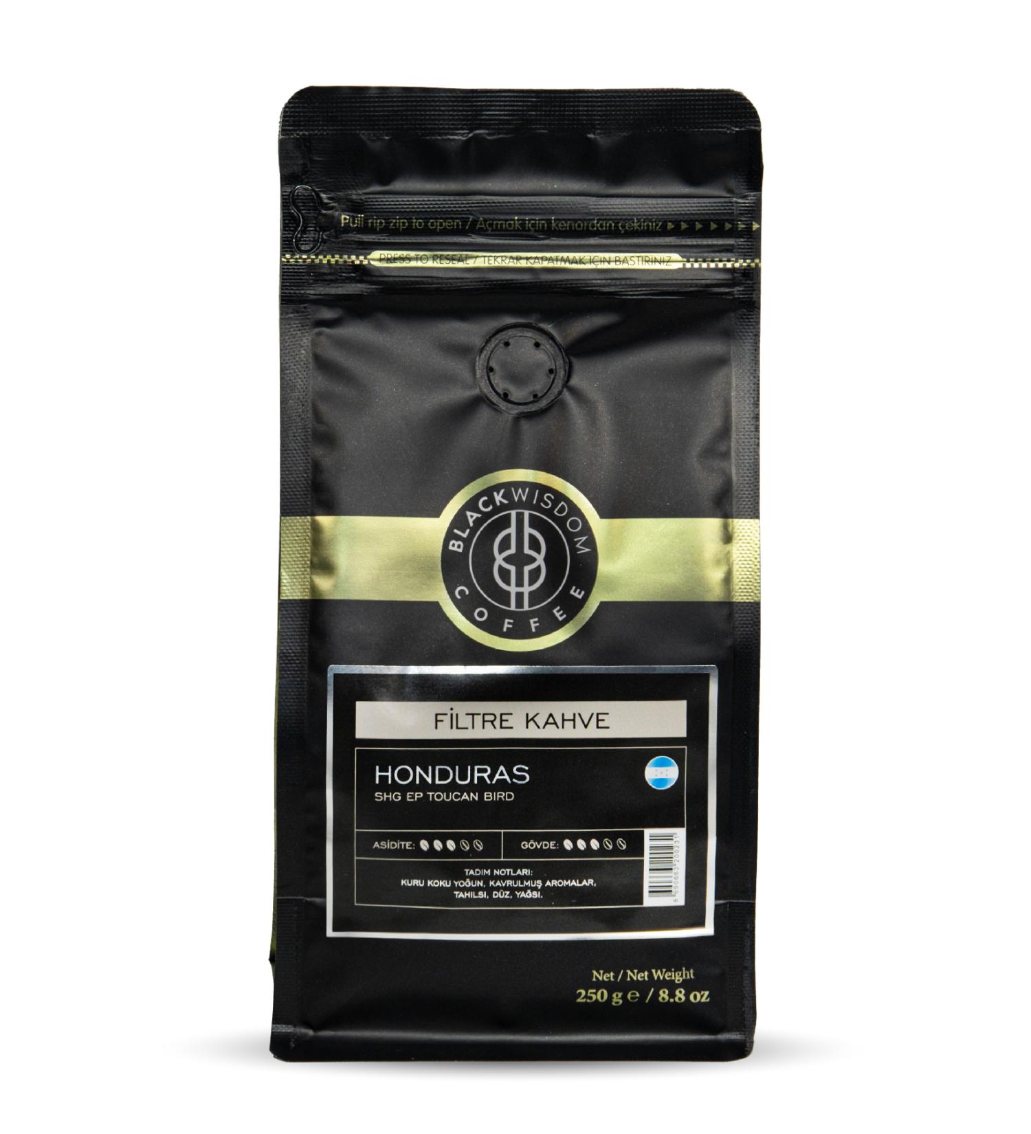 Black Wisdom Honduras - Shg Ep Toucan Bird 250 G Filter Coffee