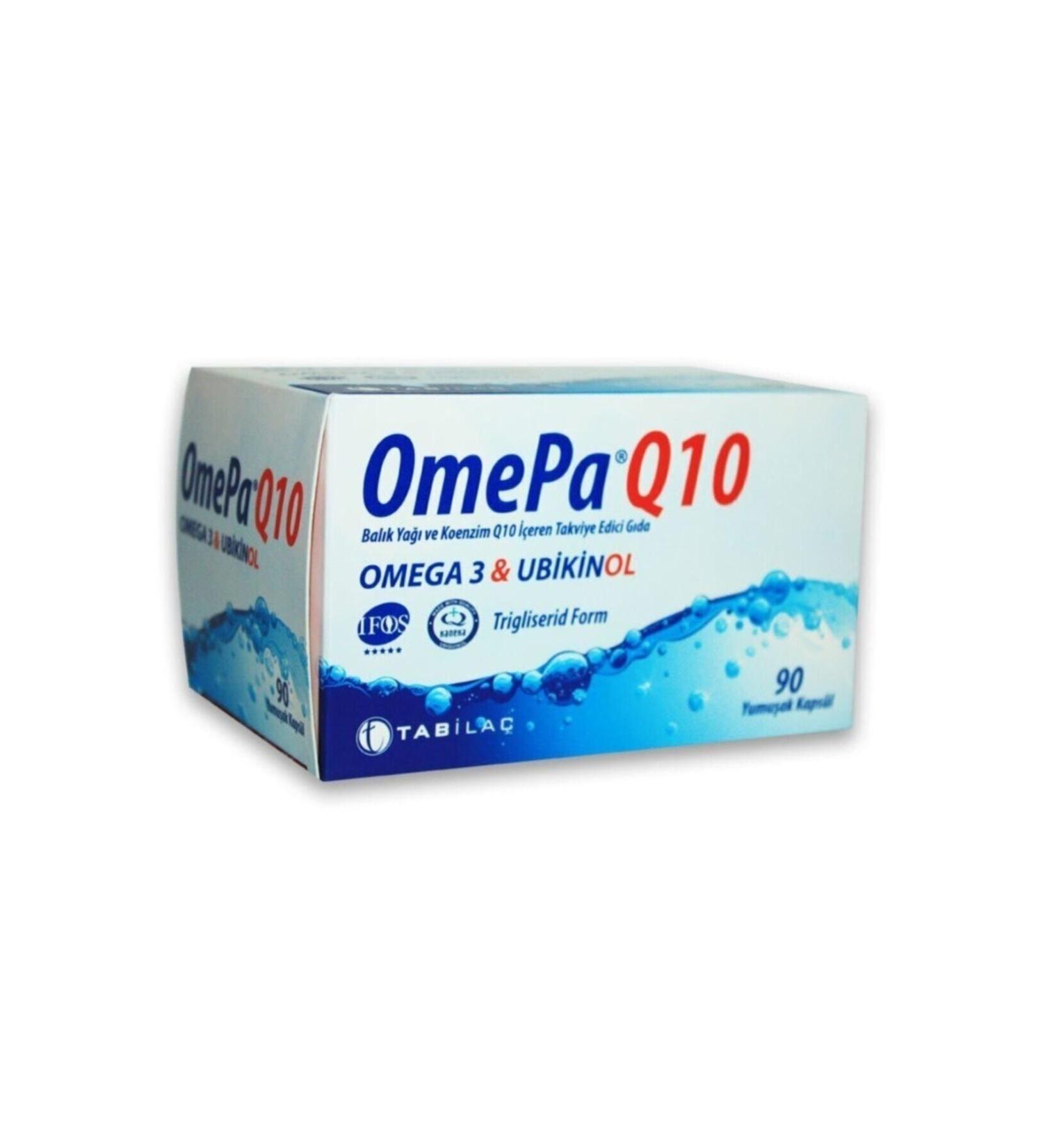 Tab la Omepa-q10 Omega 3 & Ubiquinol 90 Softgels