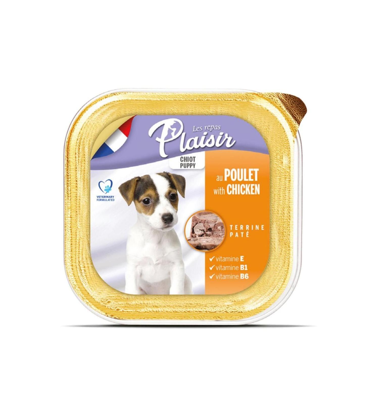 Plaisir Pate 150gr Chicken Meat Puppy 4pcs Wet Dog Food