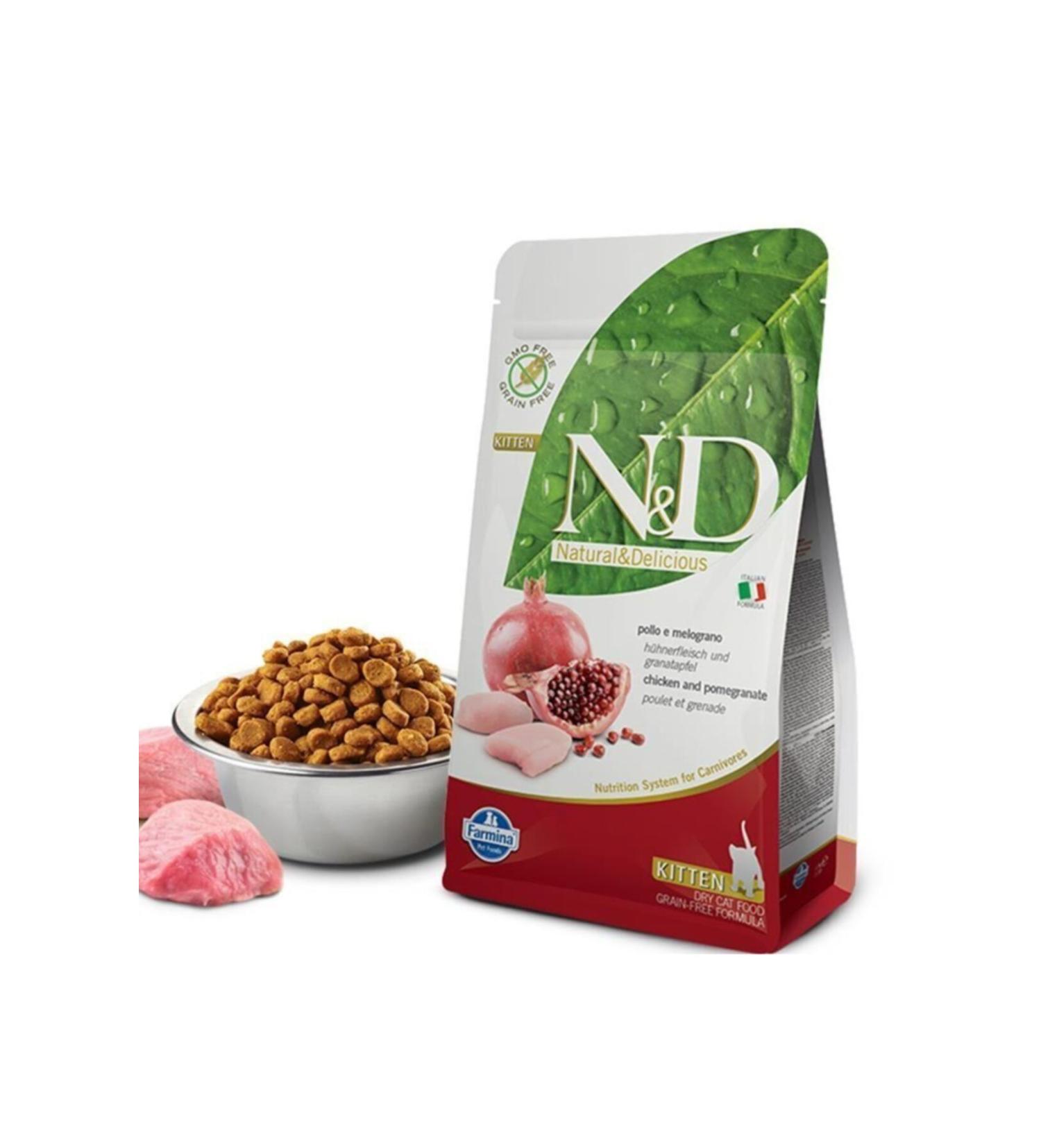 N & D Nd Grain Free Kitten Chicken & Pomegranate Kitten Cat Food 1.5 Kg