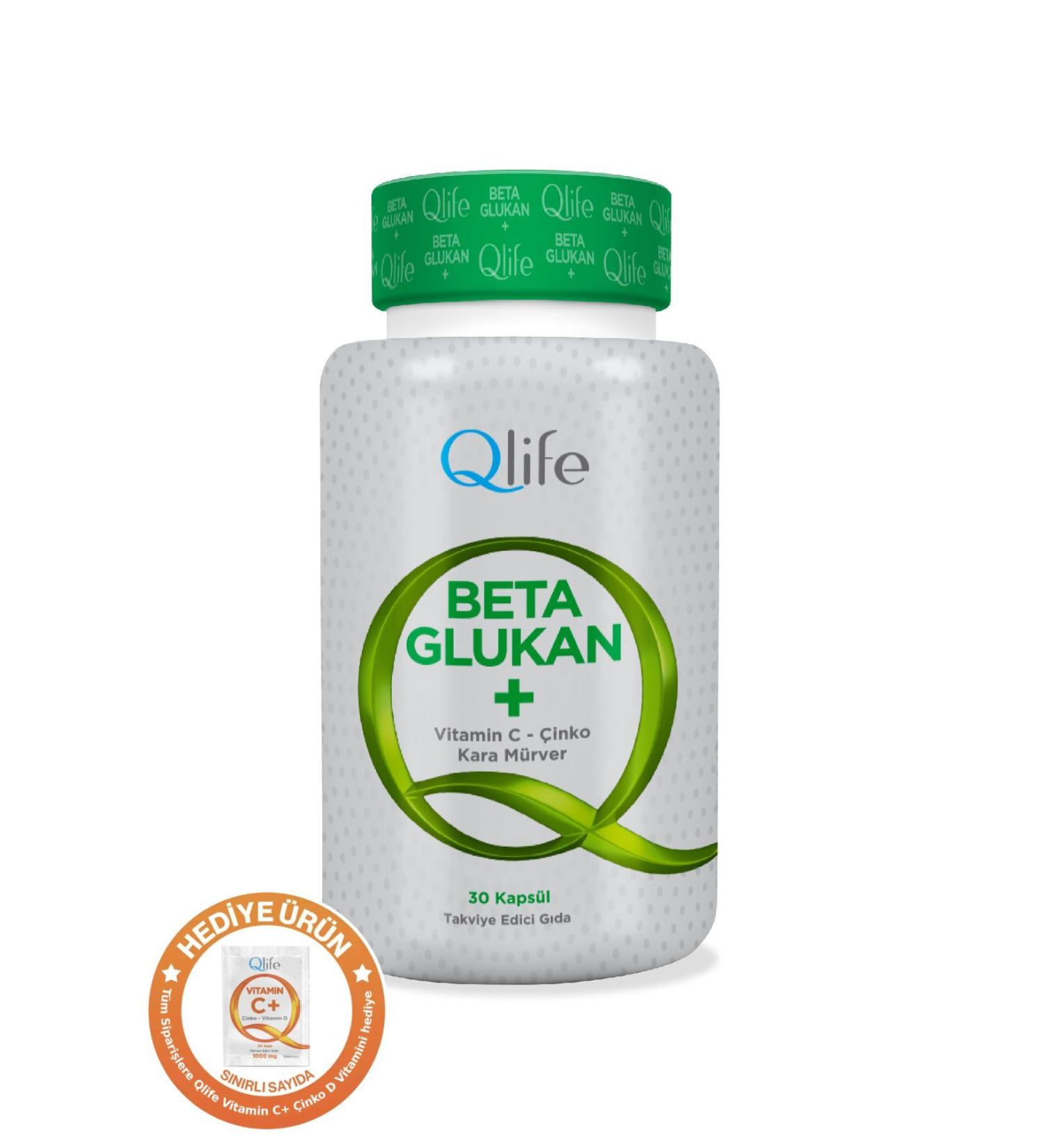 Qlife Beta Glucan Vitamin C Zinc Black Elderberry 30 Capsules - Buy Online on GoSupps.com