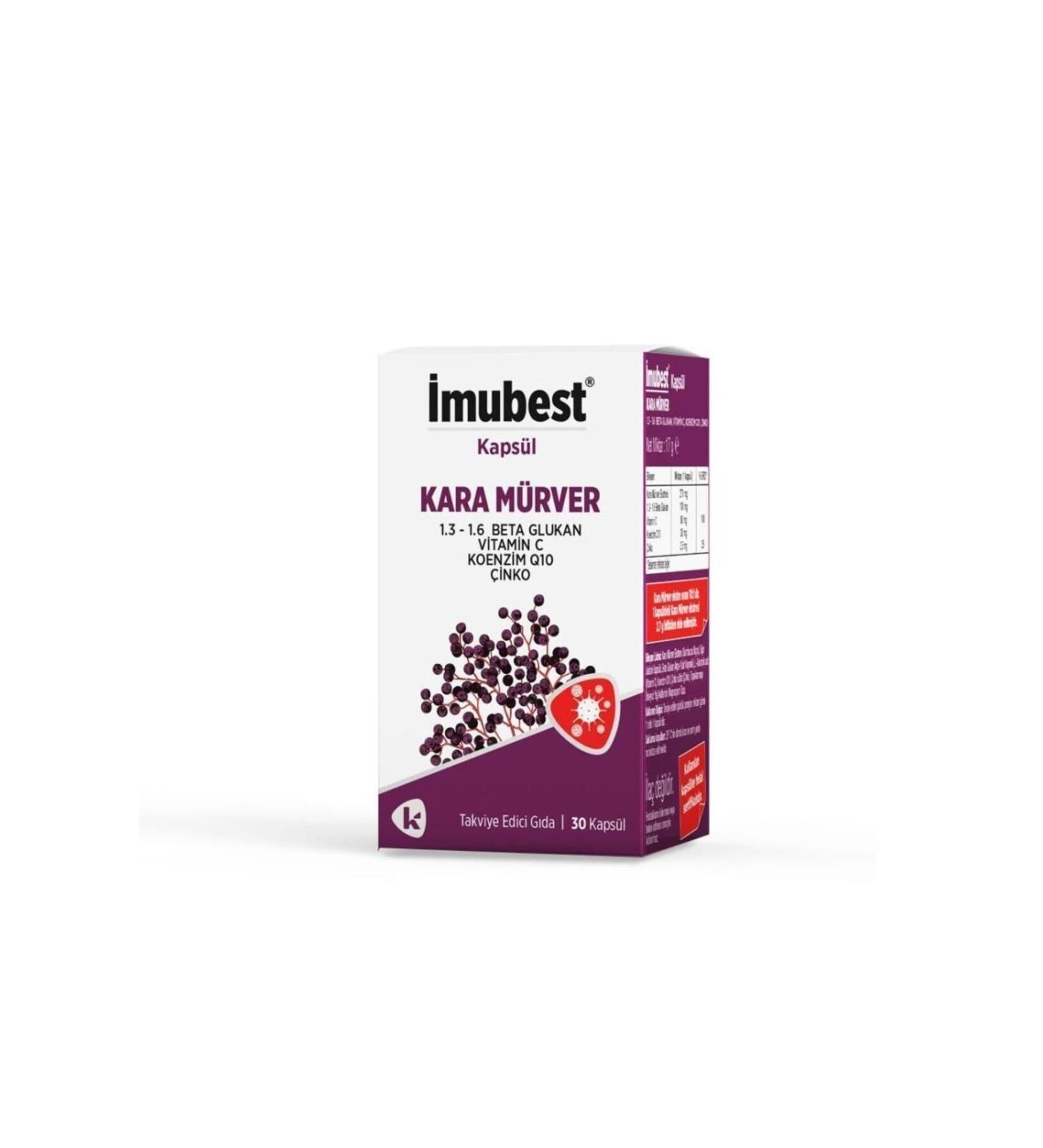 STD Imubest Black Elderberry 30 Capsules (SINGLE)