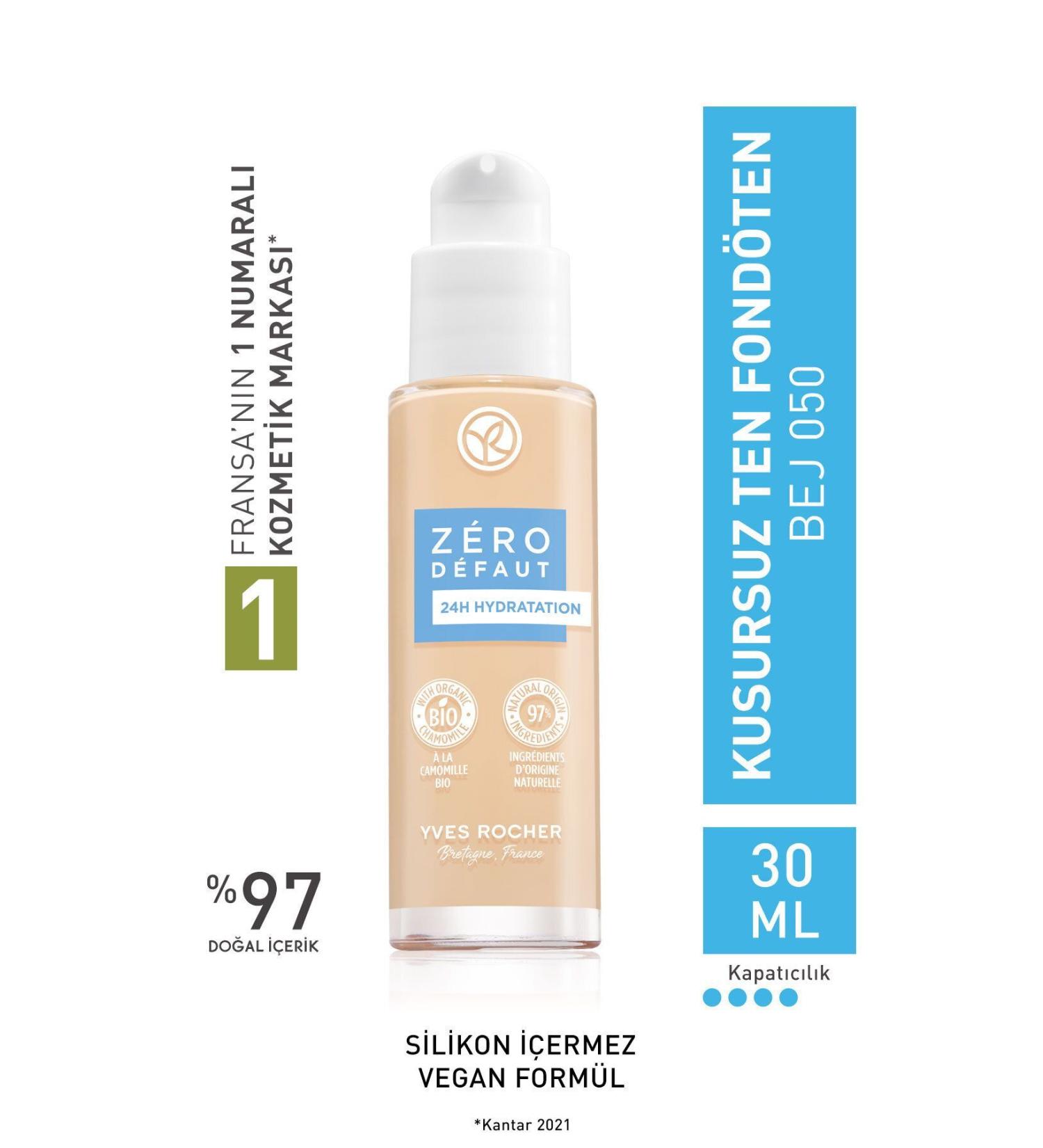 Yves Rocher Flawless Skin Foundation-Beige 050-30 ml-55509 - Buy Online on GoSupps.com