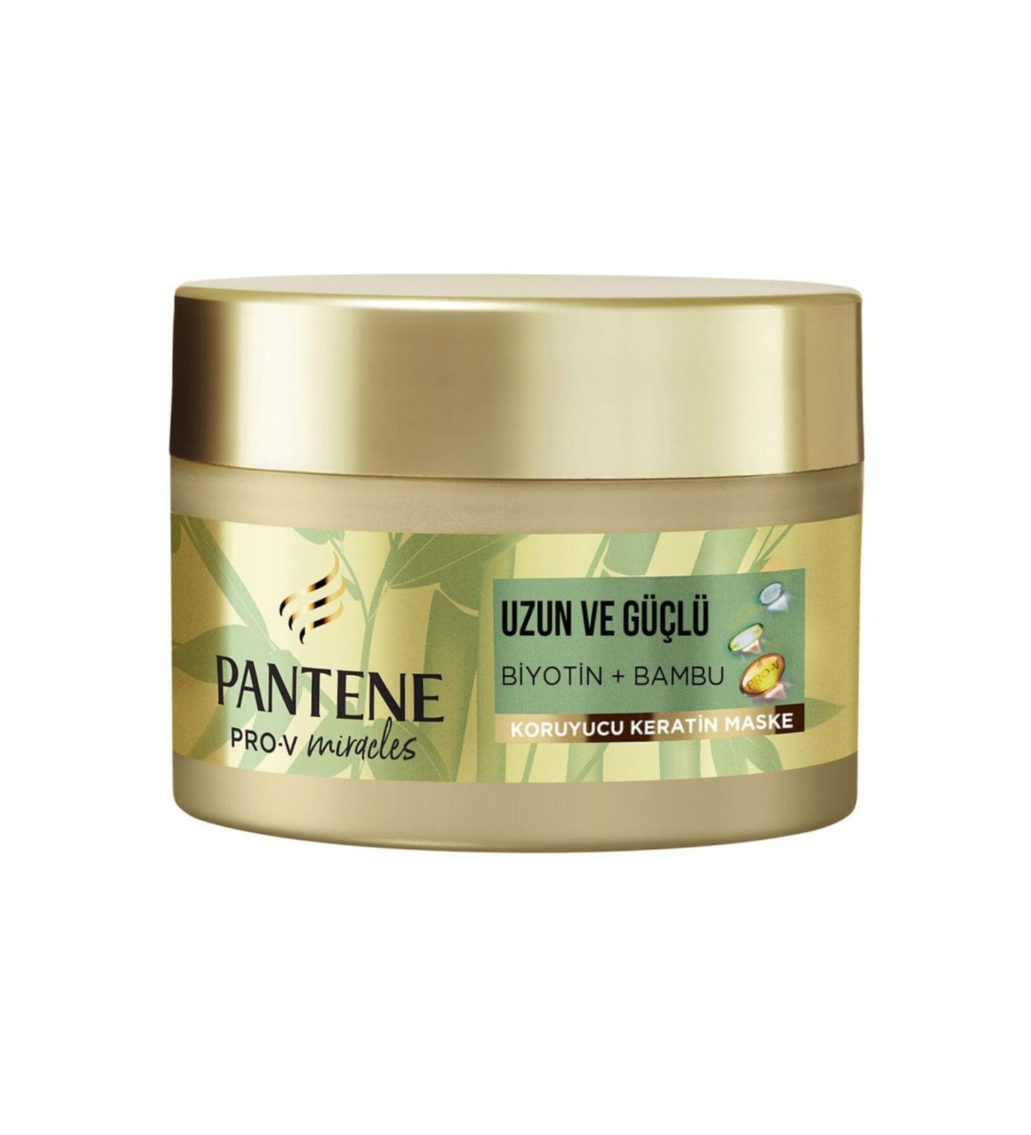 Pantene Protective Keratin Hair Mask Long and Strong Biotin + Bamboo 160 ml ( 1 PIECE )