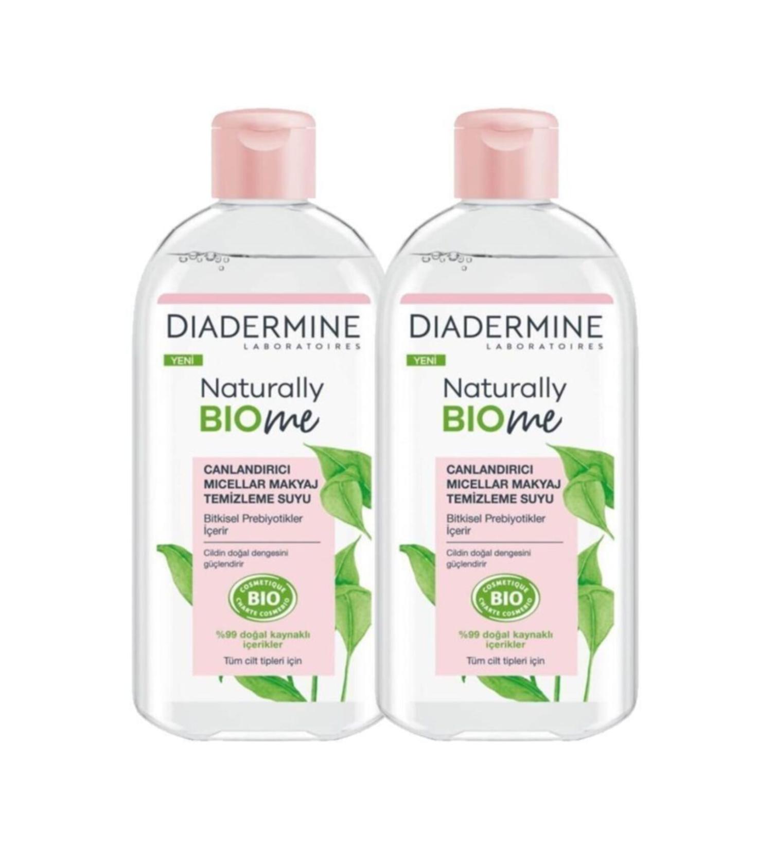 Diadermine Naturally Bio Me Revitalizing Cleansing Water 400ml X2