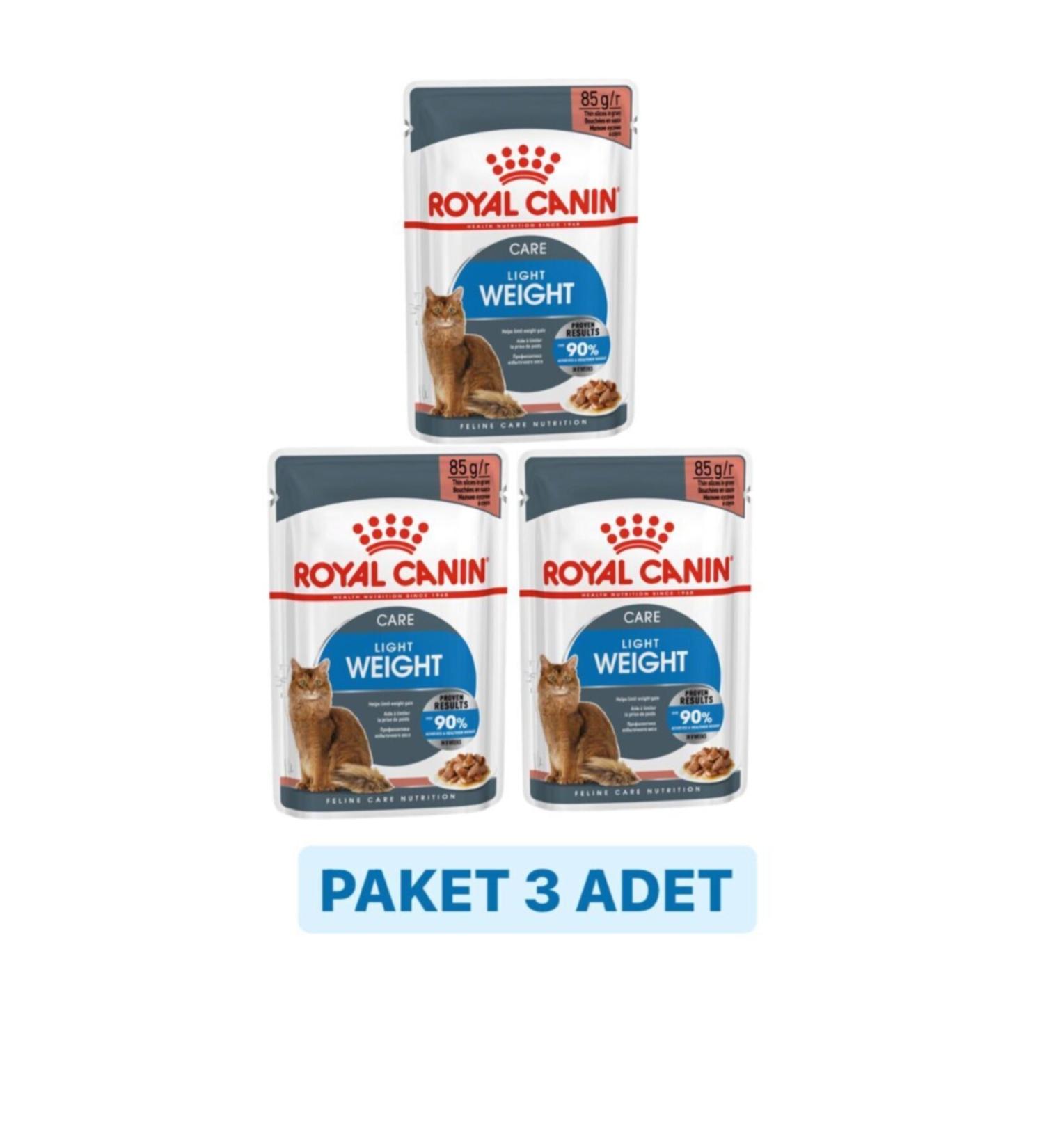 Royal Canin Light Weight Care Gravy Wet Cat Food 85 Gr X 3 Pieces