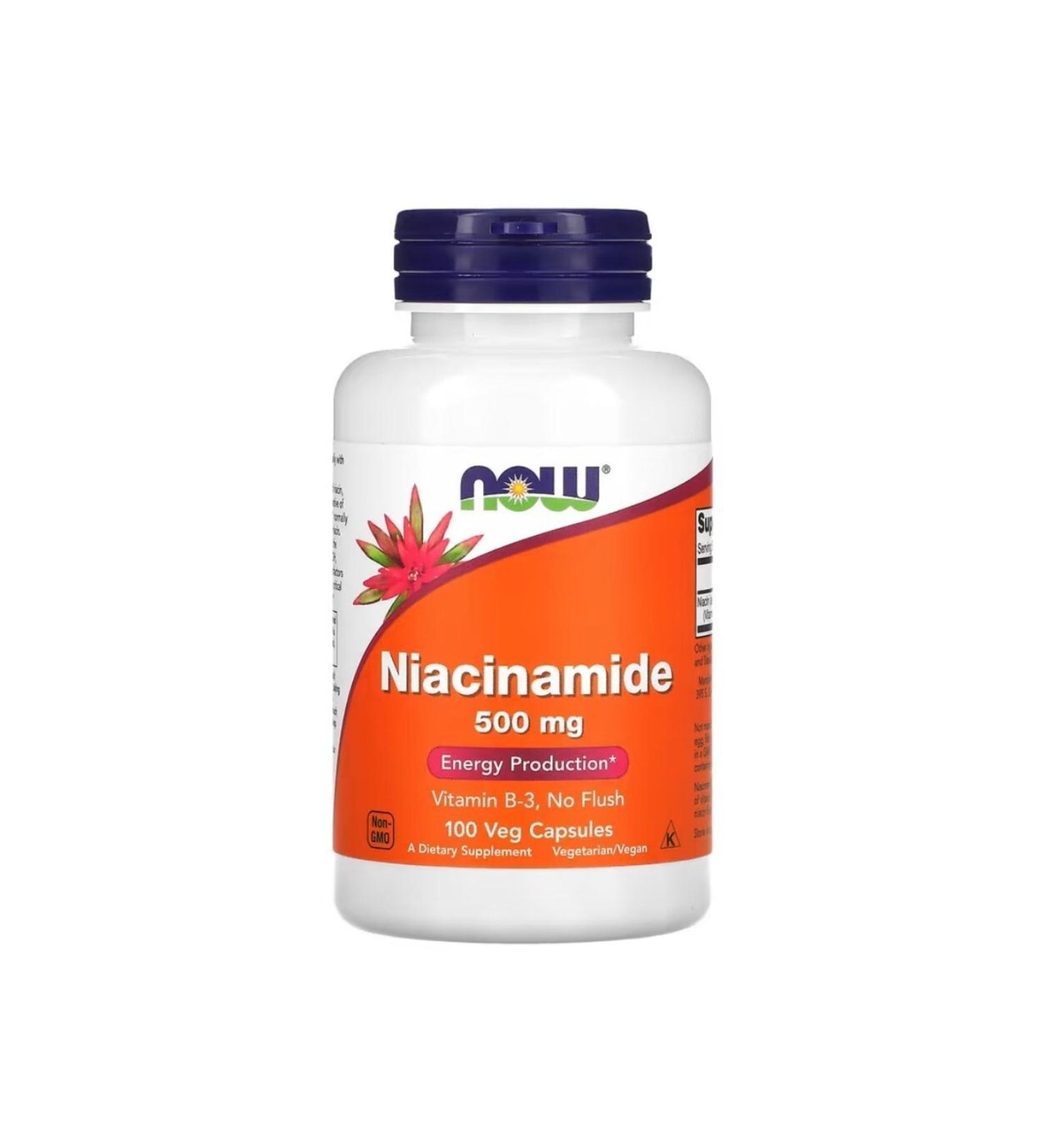 Now Foods Niacinamide 500 Mg 100 Veg Capsules