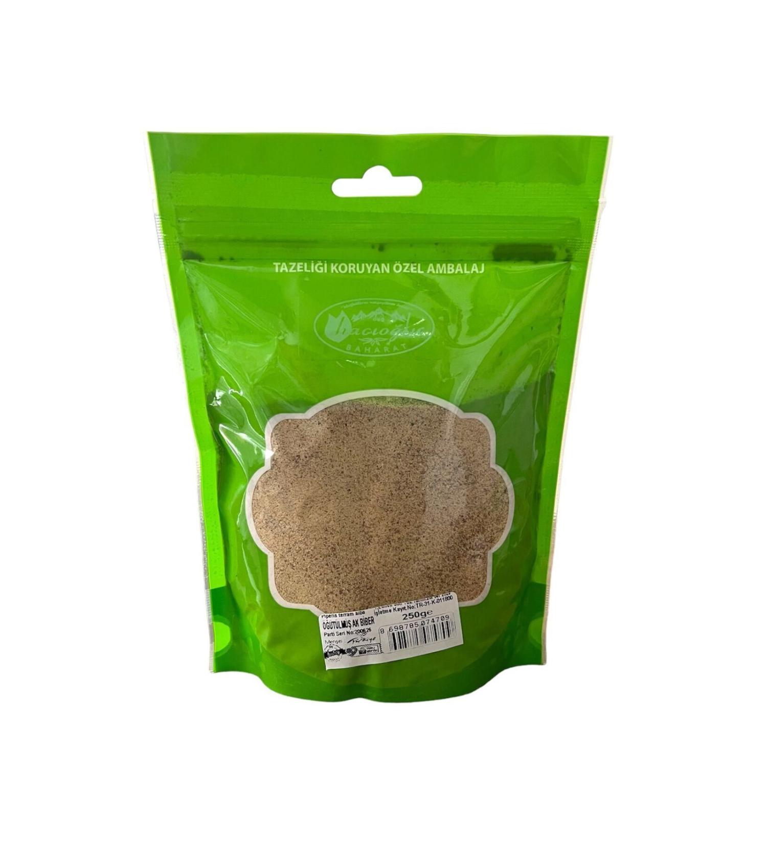 Hac o lu Spice Hatay Local White Pepper White Black Pepper Ground Powder 250 Gr - 1/4 Kg