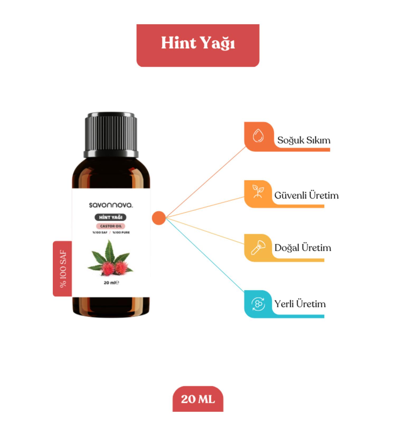 Savonnova Natural Castor Oil 100% Pure 20 Ml