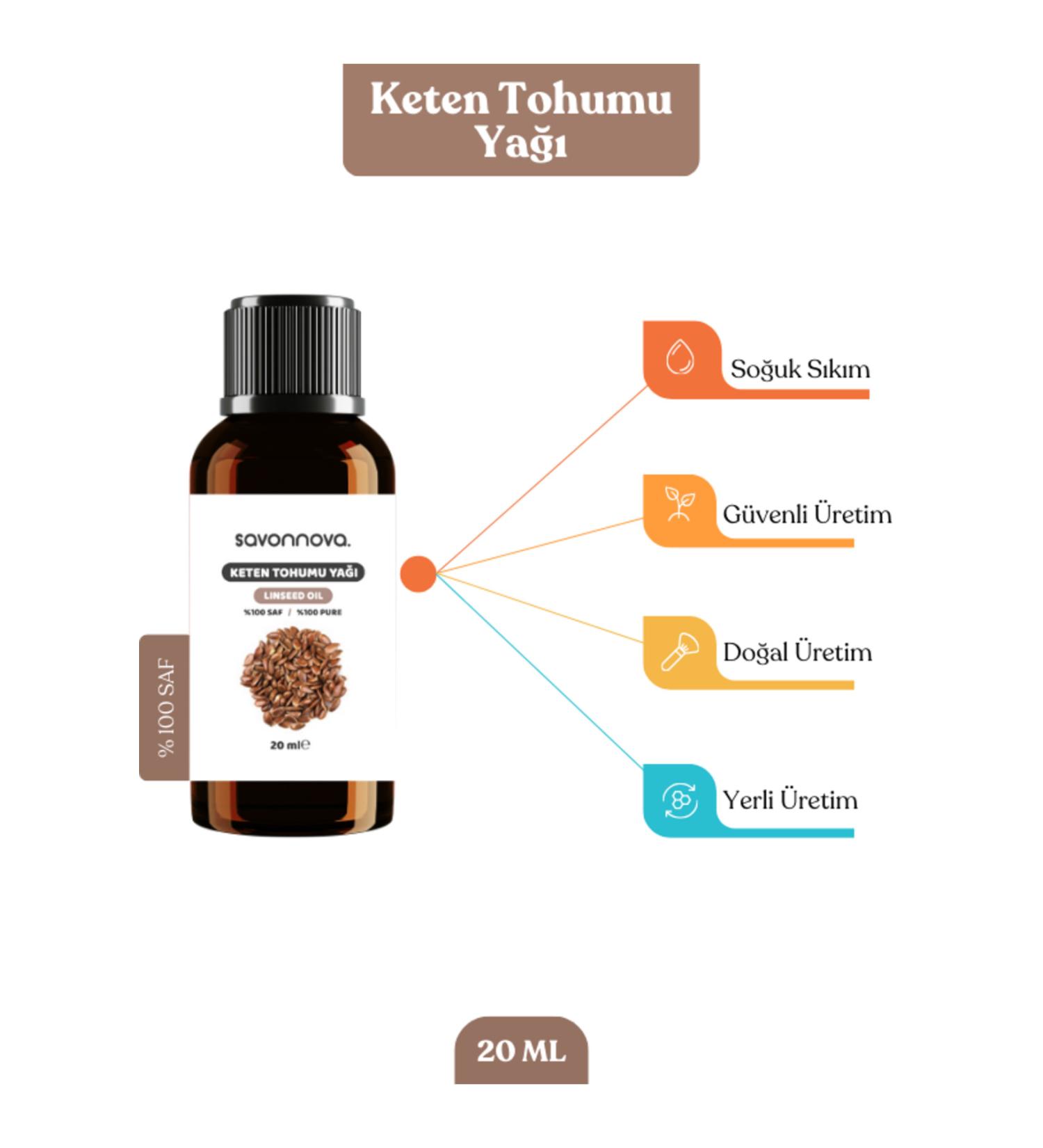 Savonnova Natural Linseed Oil 100% Pure 20 Ml