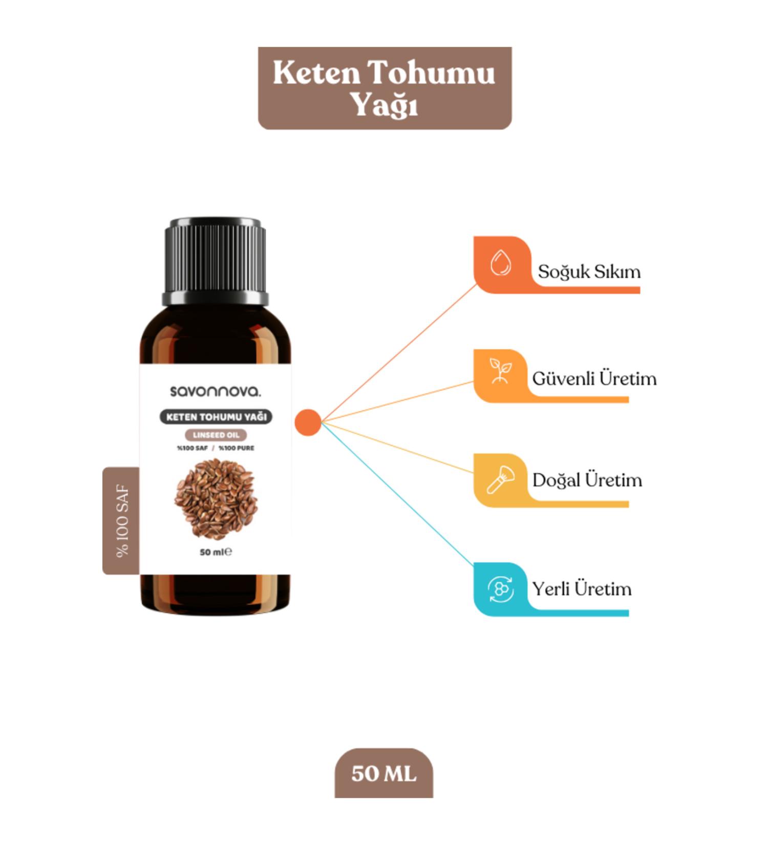 Savonnova Natural Linseed Oil 100% Pure 50 Ml