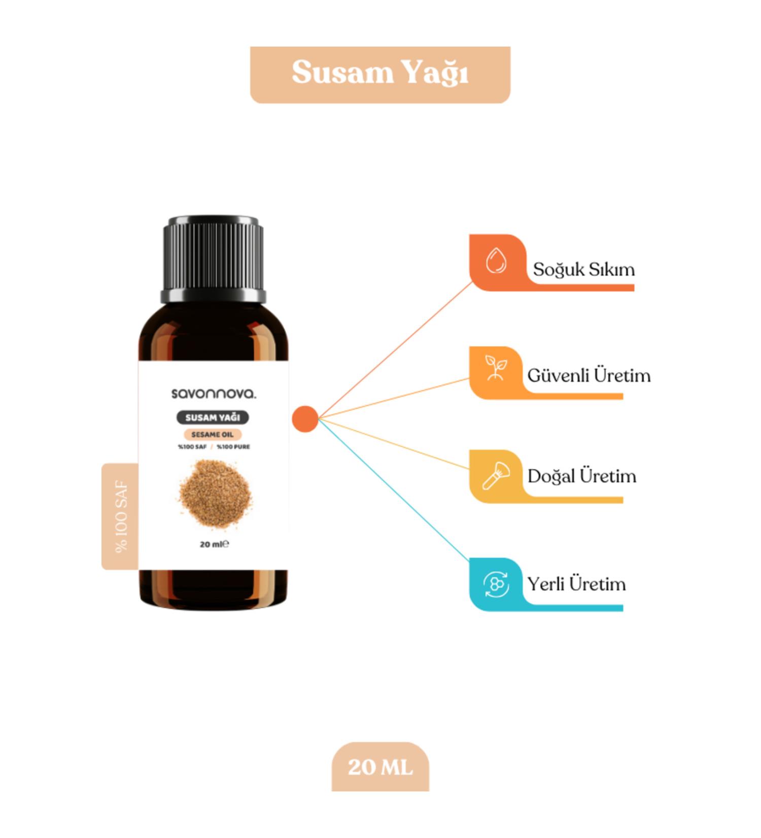 Savonnova Natural Sesame Oil 100% Pure 20 Ml