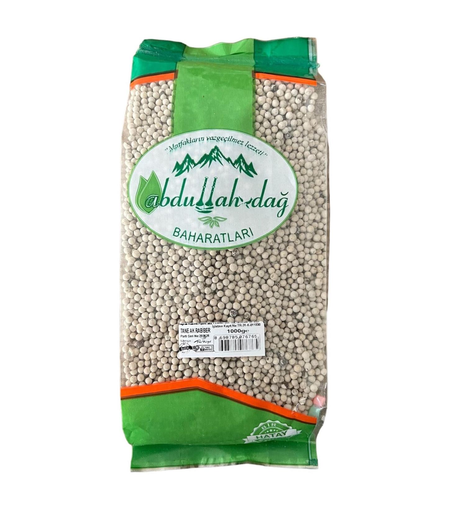 Hac o lu Spice Hatay Local White Pepper White Black Pepper Grain 1 Kg / 1000 Gr