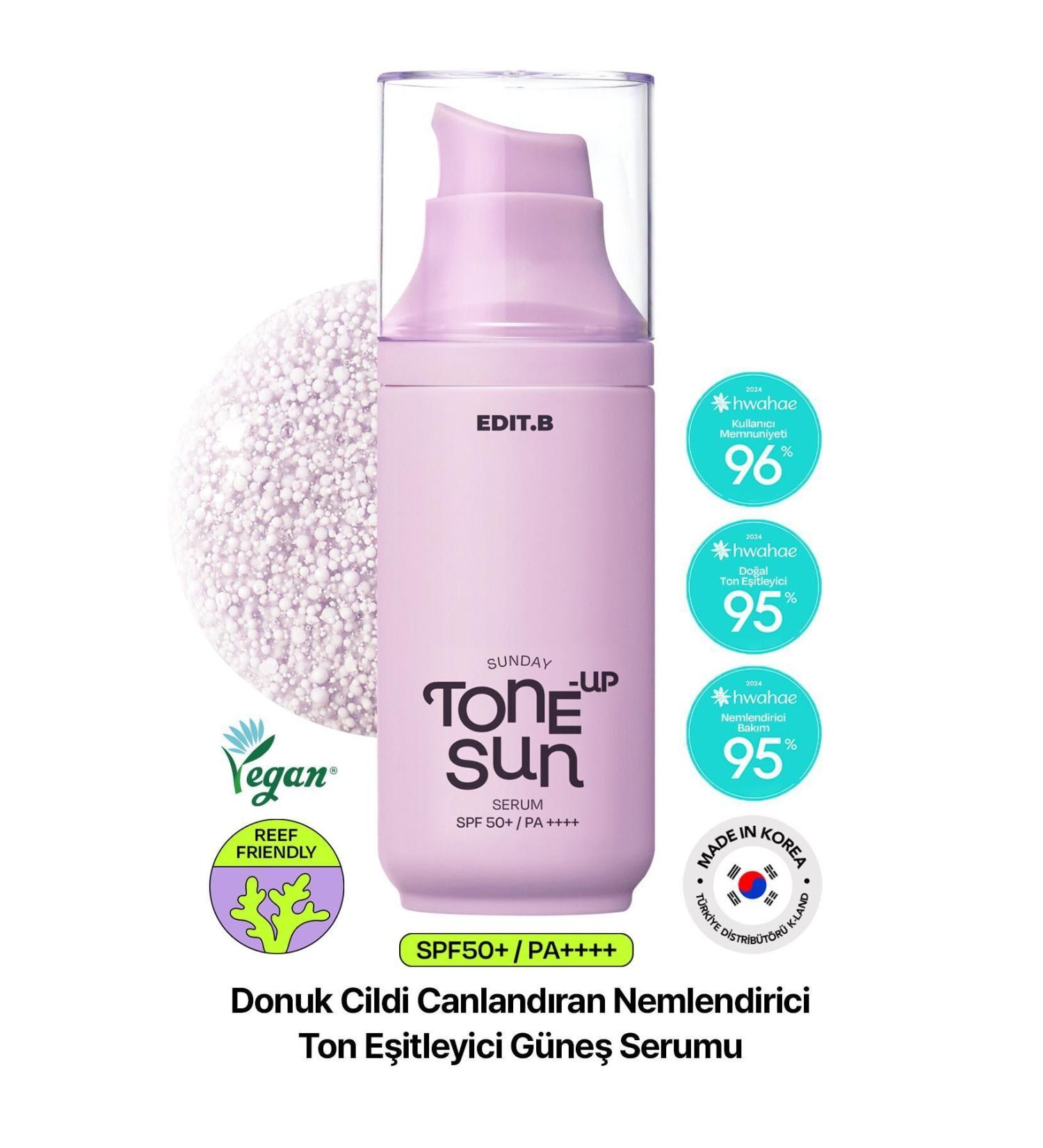 EDITB Moisturizing Brightening Effect Ed t.b Tone-up Sun Serum Spf50 which can also be used as a make-up base - Buy Online on GoSupps.com