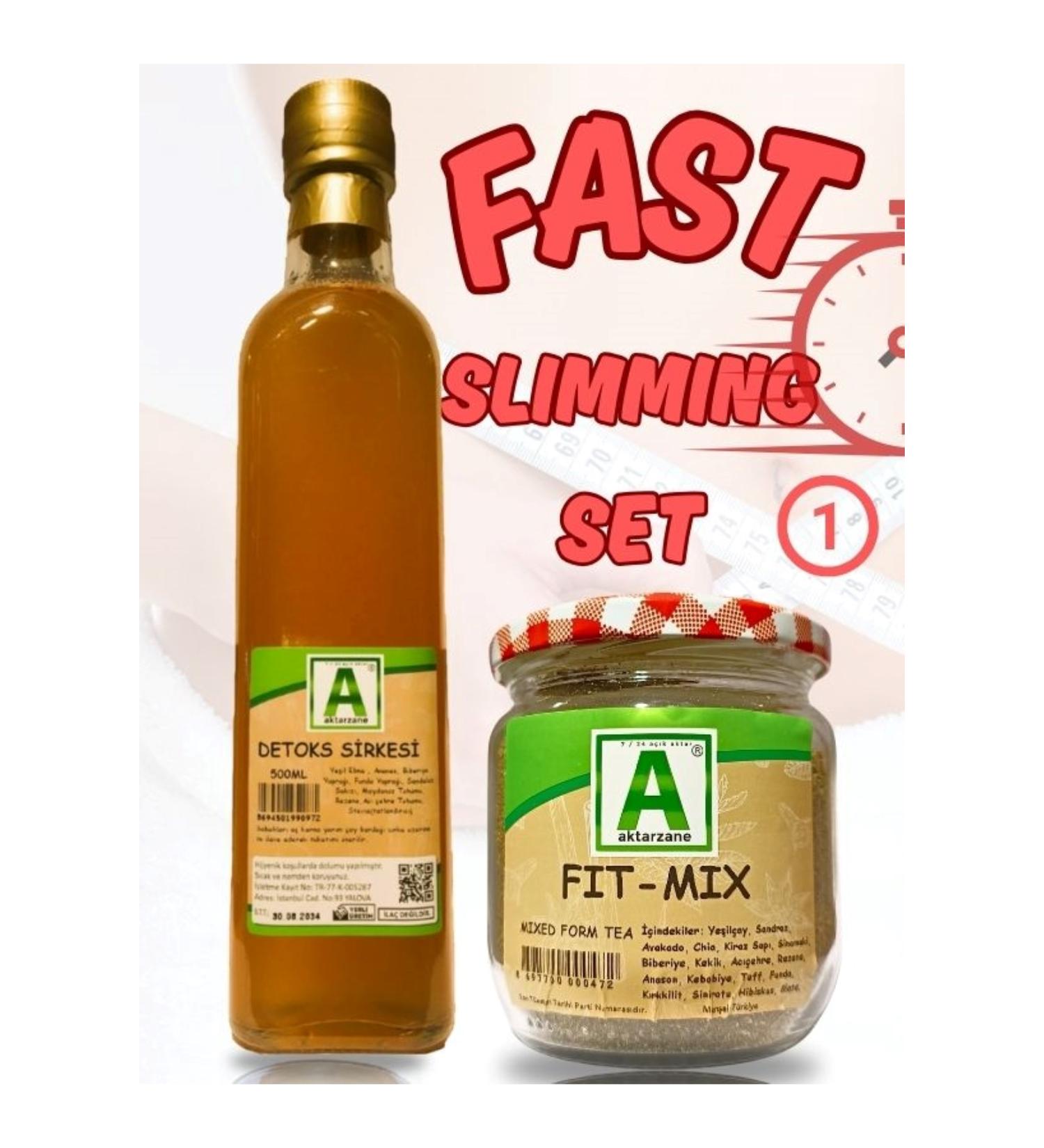 Aktarzane Fast Slimming 1 Set Detox Detox Vinegar and Tea Advantageous Double Set - Buy Online on GoSupps.com