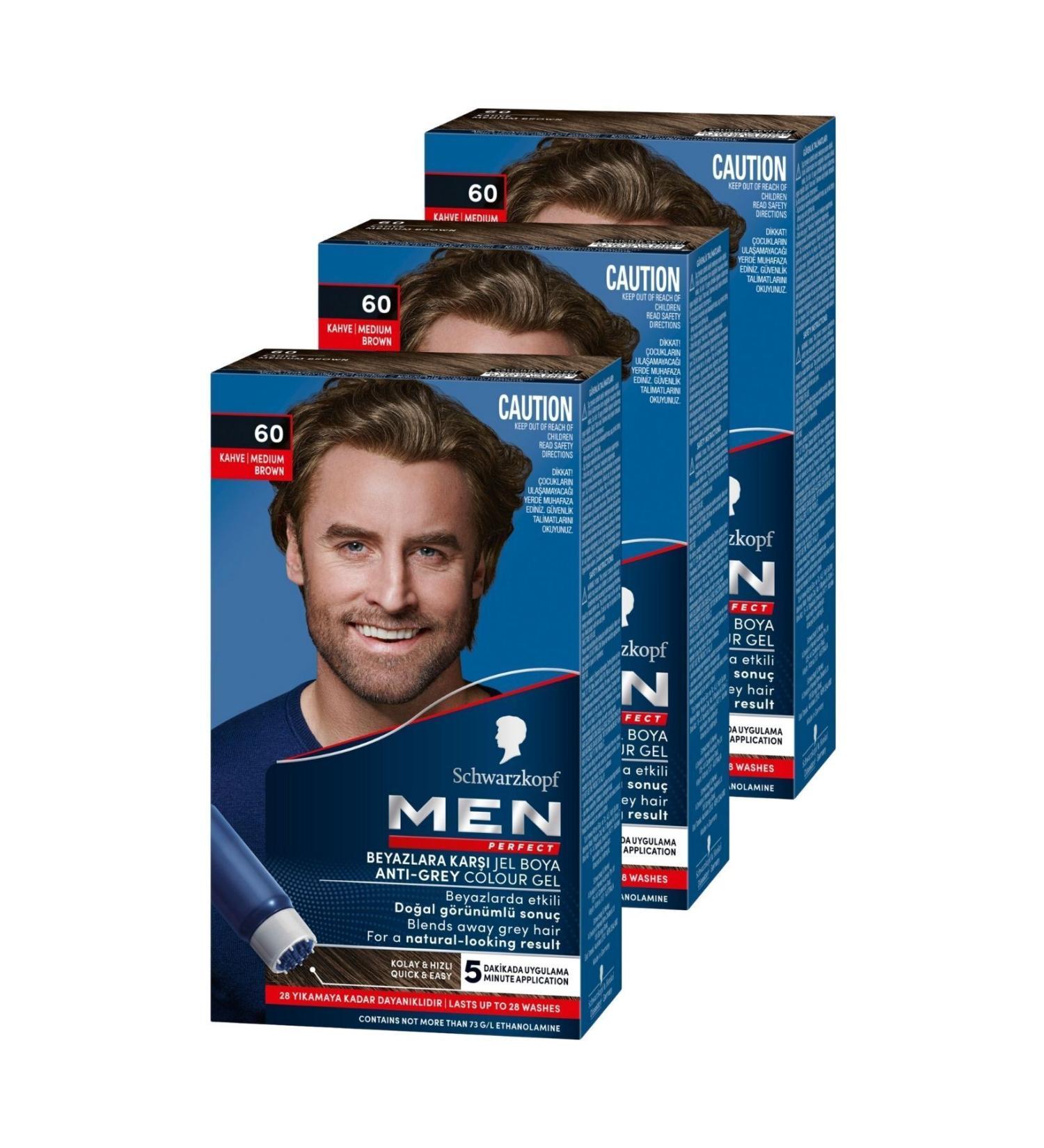 Schwarzkopf Schwarzkopf Men Perfect 60 Brown 3 Piece - Buy Online on GoSupps.com