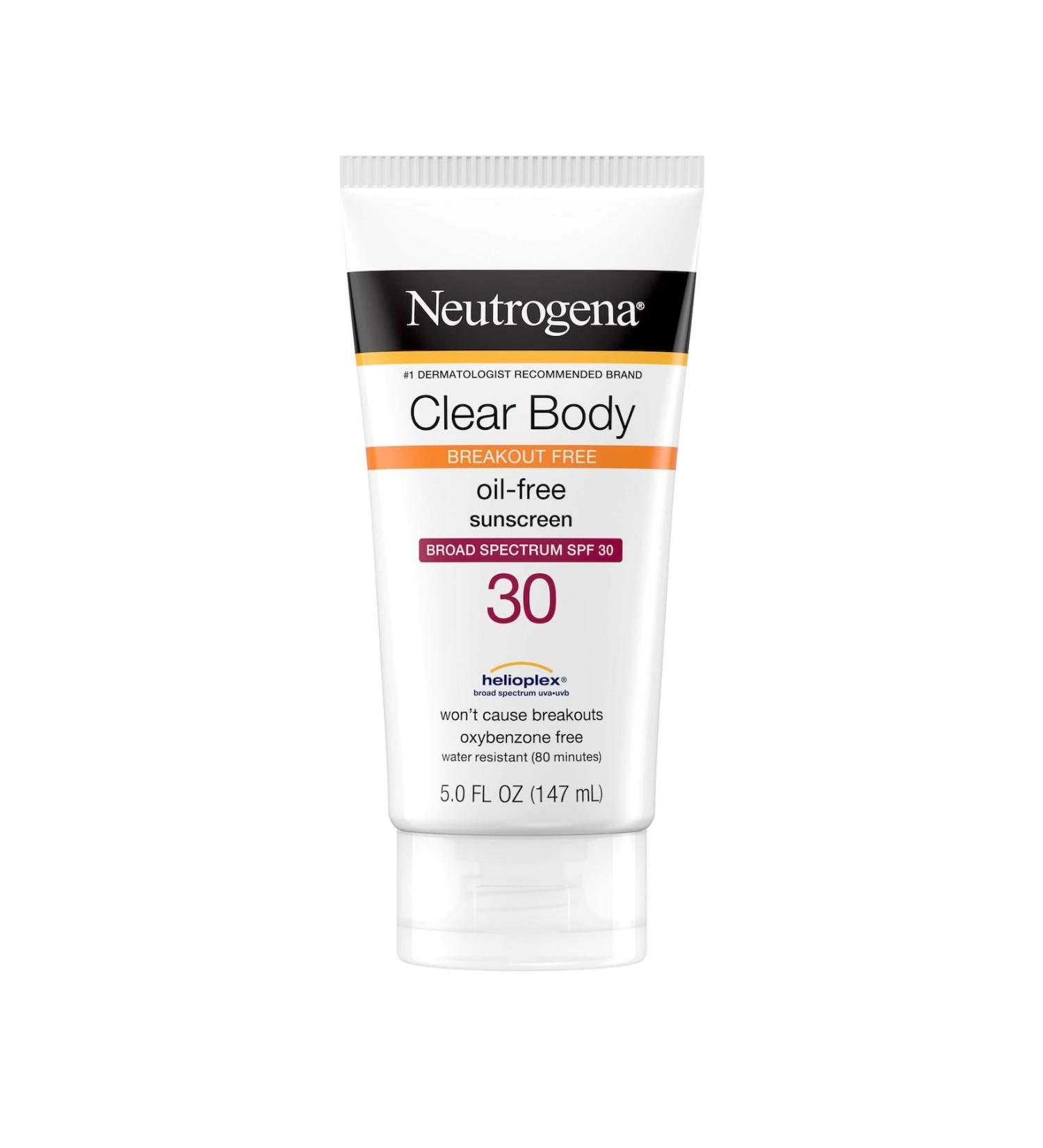 Neutrogena Clear Body Oil-free Sunscreen Broad Spectrum 30 SPF Sunscreen 147 ml