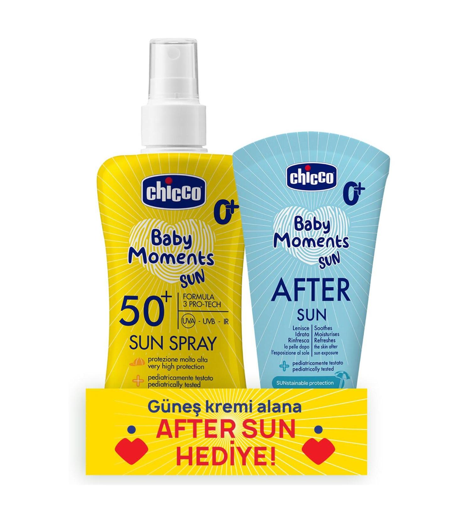 Chicco Sun Spray Spf 50+ 150 ml & After Sun Cream 150 ml