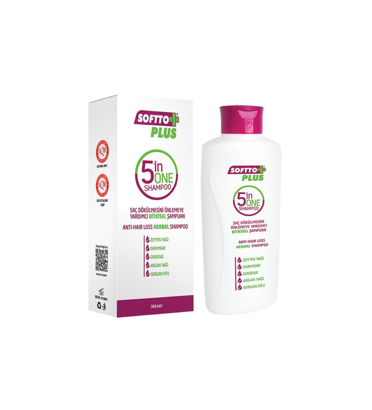 Softto Plus HERBAL SHAMPOO EFFECTIVE AGAINST HAIR LOSS FOR SHEDDING HAIR 360 ML CHARMS627