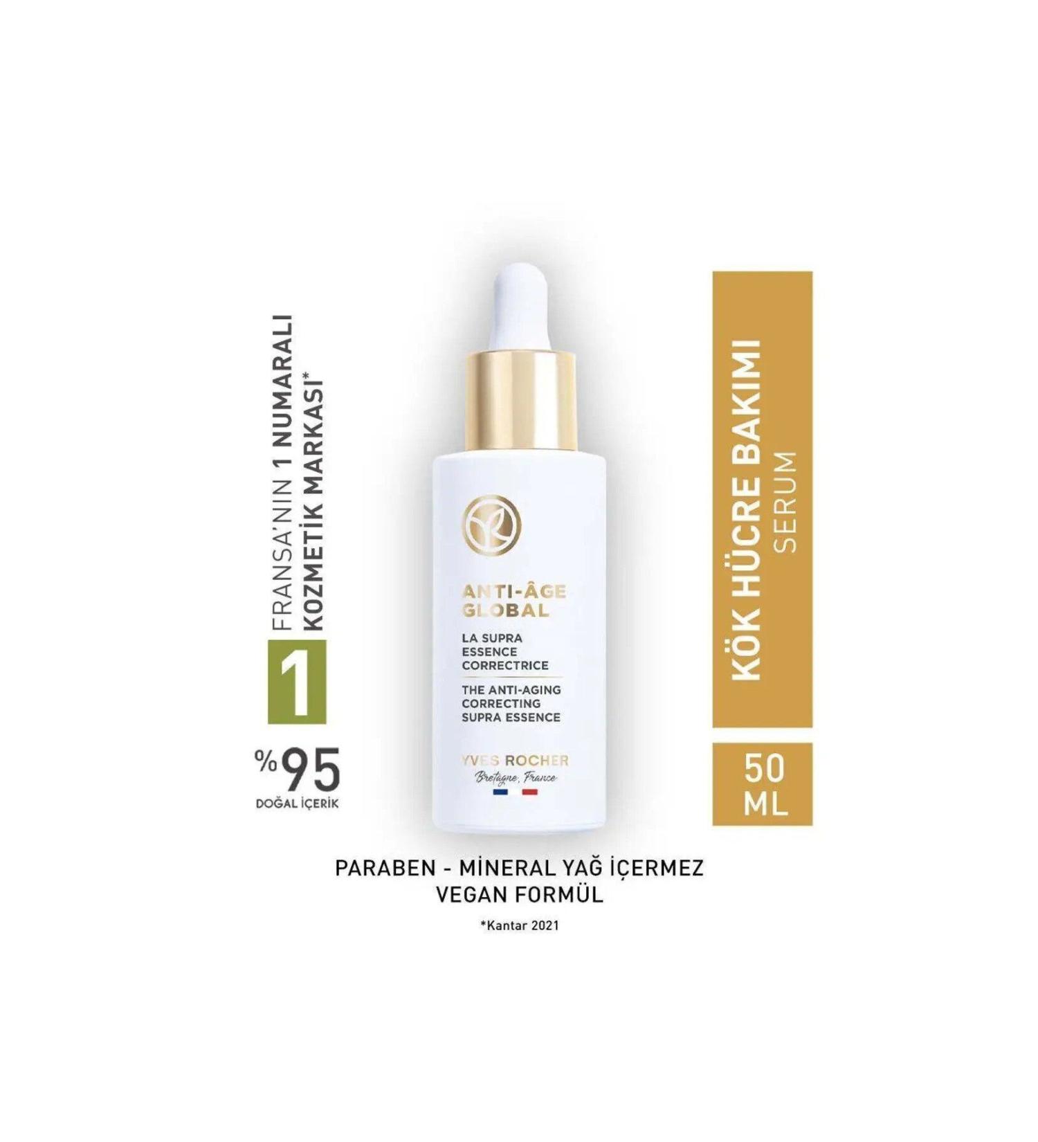Yves Rocher Day Serum - Regenerating Anti-Aging Herbal Stem Cell Care / Anti-Age Global - 50ml - Buy Online on GoSupps.com