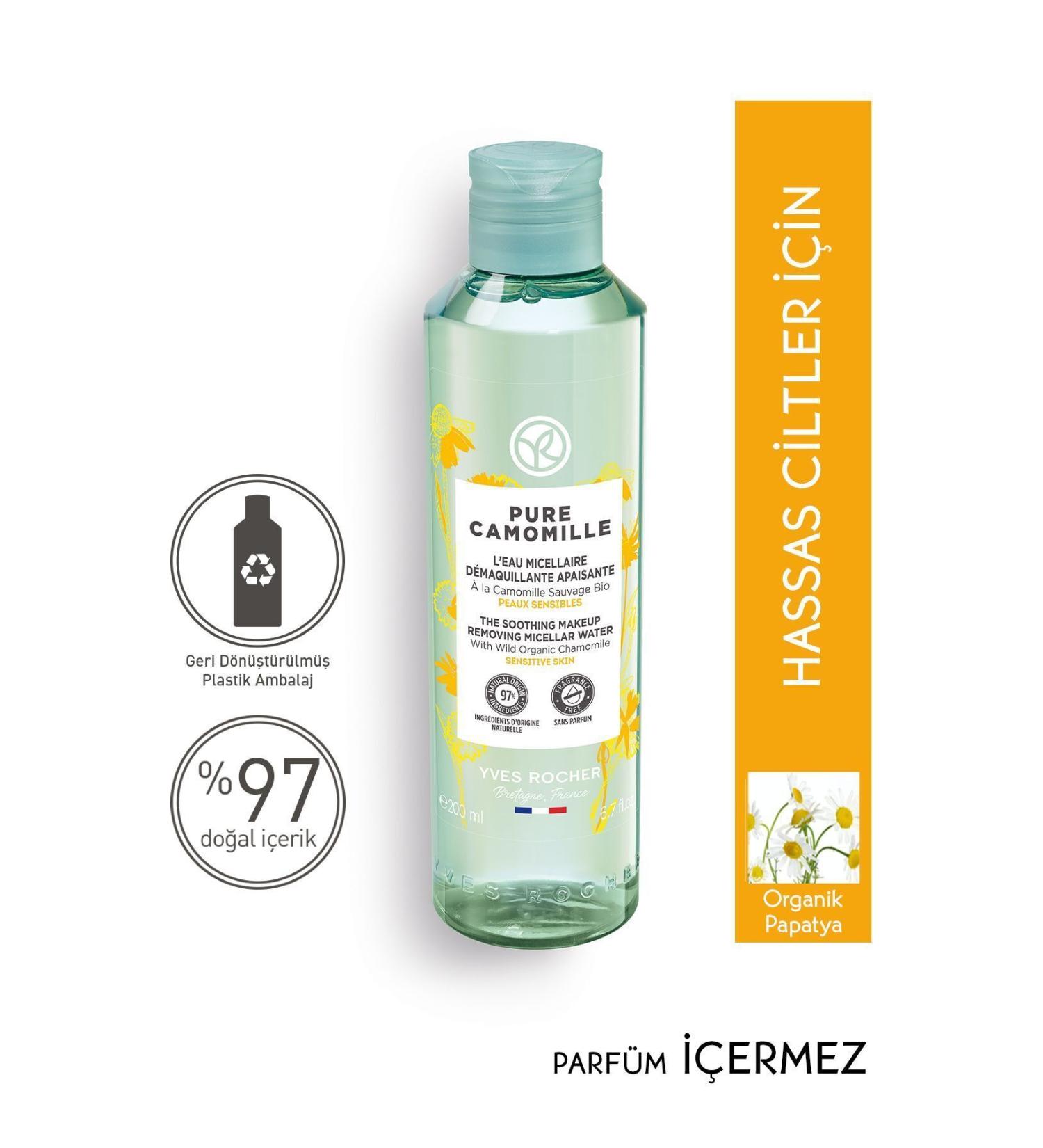 Yves Rocher Pure Camomile Soothing Micellar Water for Sensitive Skin - 200 ml