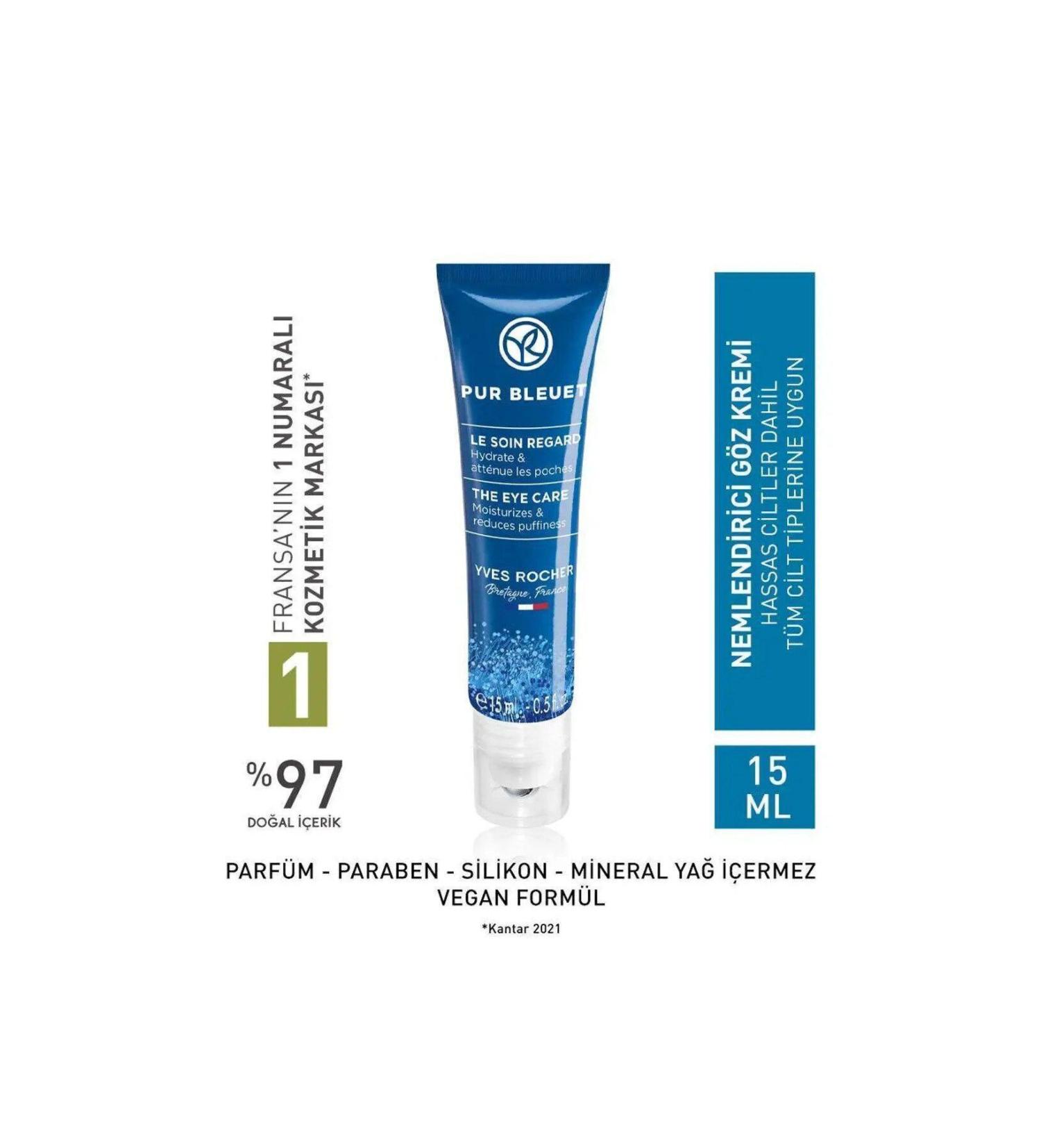 Yves Rocher - Eye Serum - All Skin - Anti-Puffiness and Anti-Bagging / Pur Bleuet - 15ml - Buy Online on GoSupps.com
