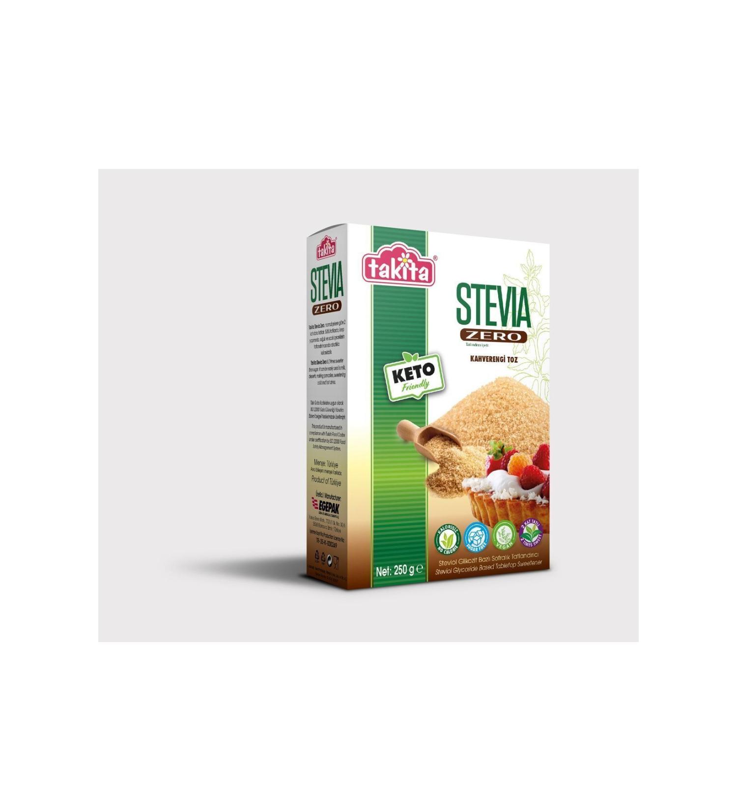 Takita Stevia Zero Brown Powder Sweetener 250 G - Buy Online on GoSupps.com