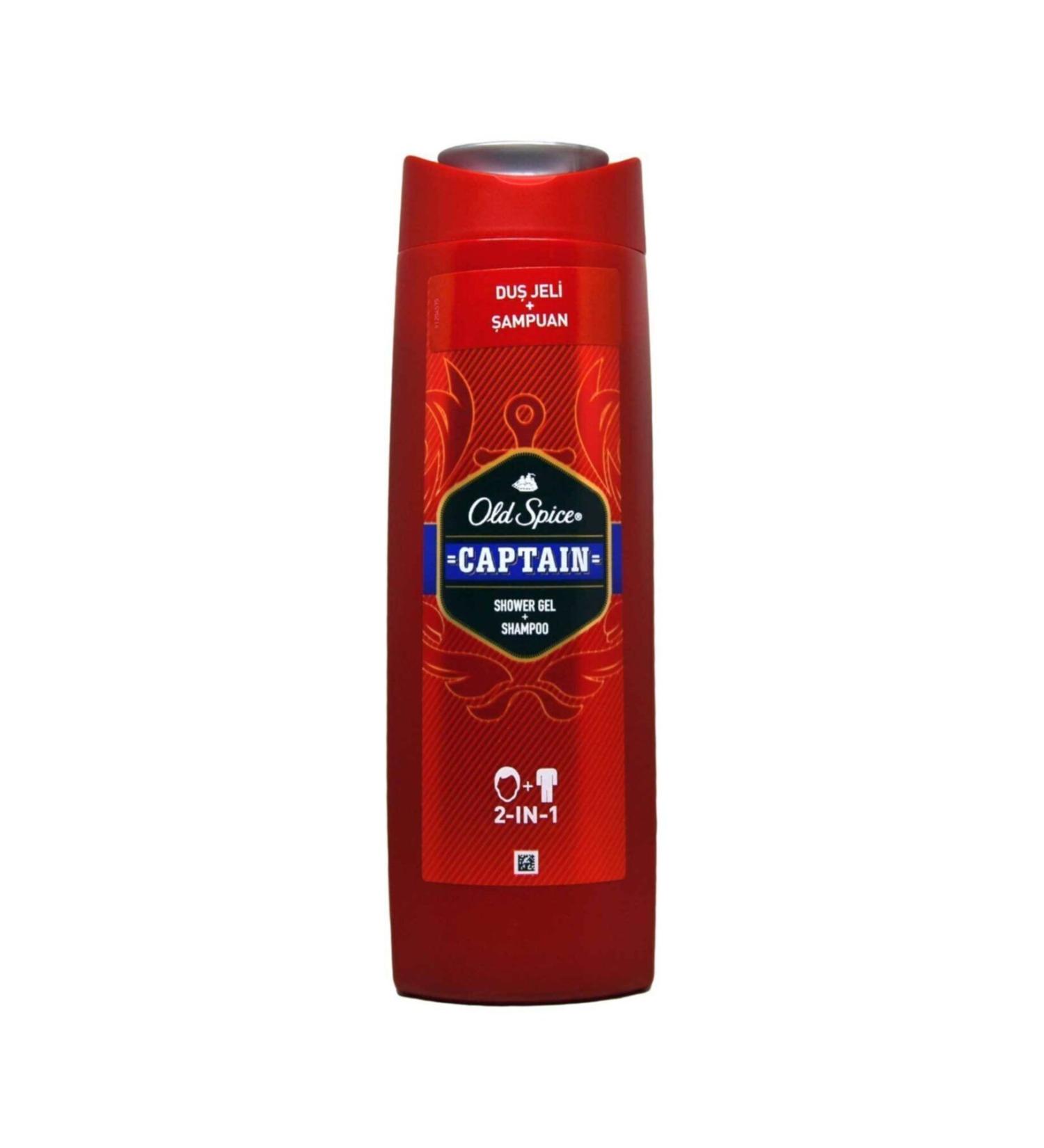 Old Spice SHOWER GEL AND SHAMPOO 400 ML 2 IN 1 CAPTA N MUCIZE341 CHARMS7