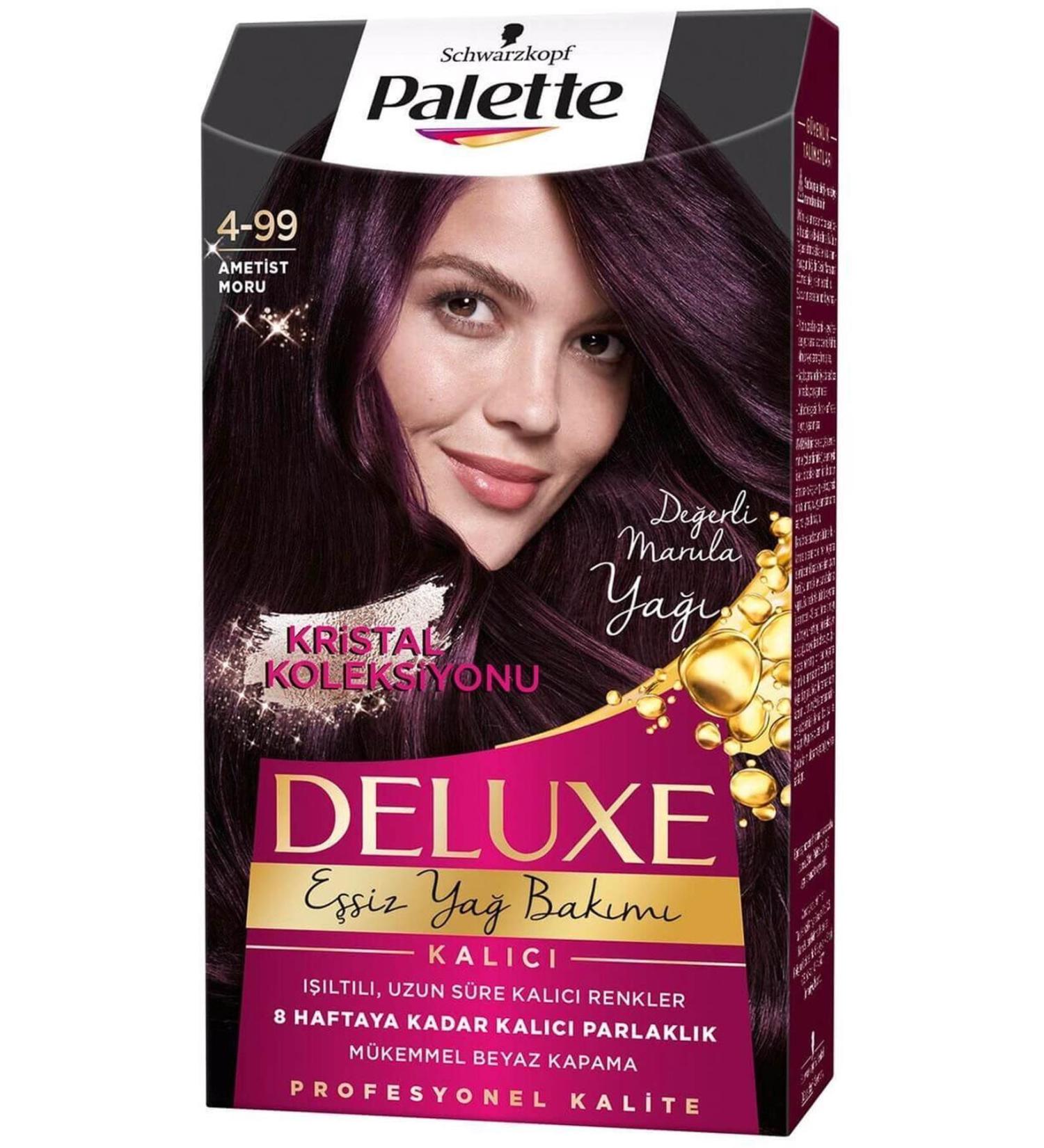 Palette: LONG-LASTING DYE EGGPLANT PURPLE NO: 4-99 50 ML: LONG-LASTING DYE CHARMS853