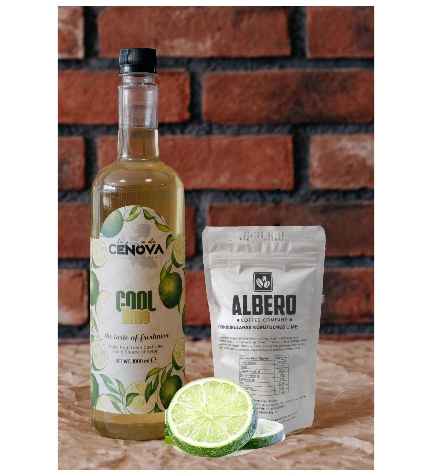 Cenova Cool Lime Concentrate 1000 ml (INCLUDING FREEZE DRIED LIME 50GR)