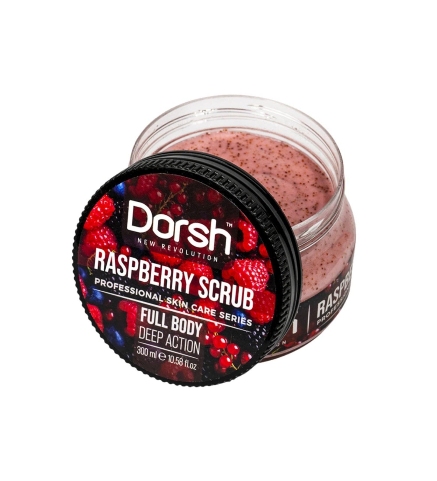 Dorsh Raspberry Face and Body Scrub Full Body Peeling 300 Ml - Buy Online on GoSupps.com