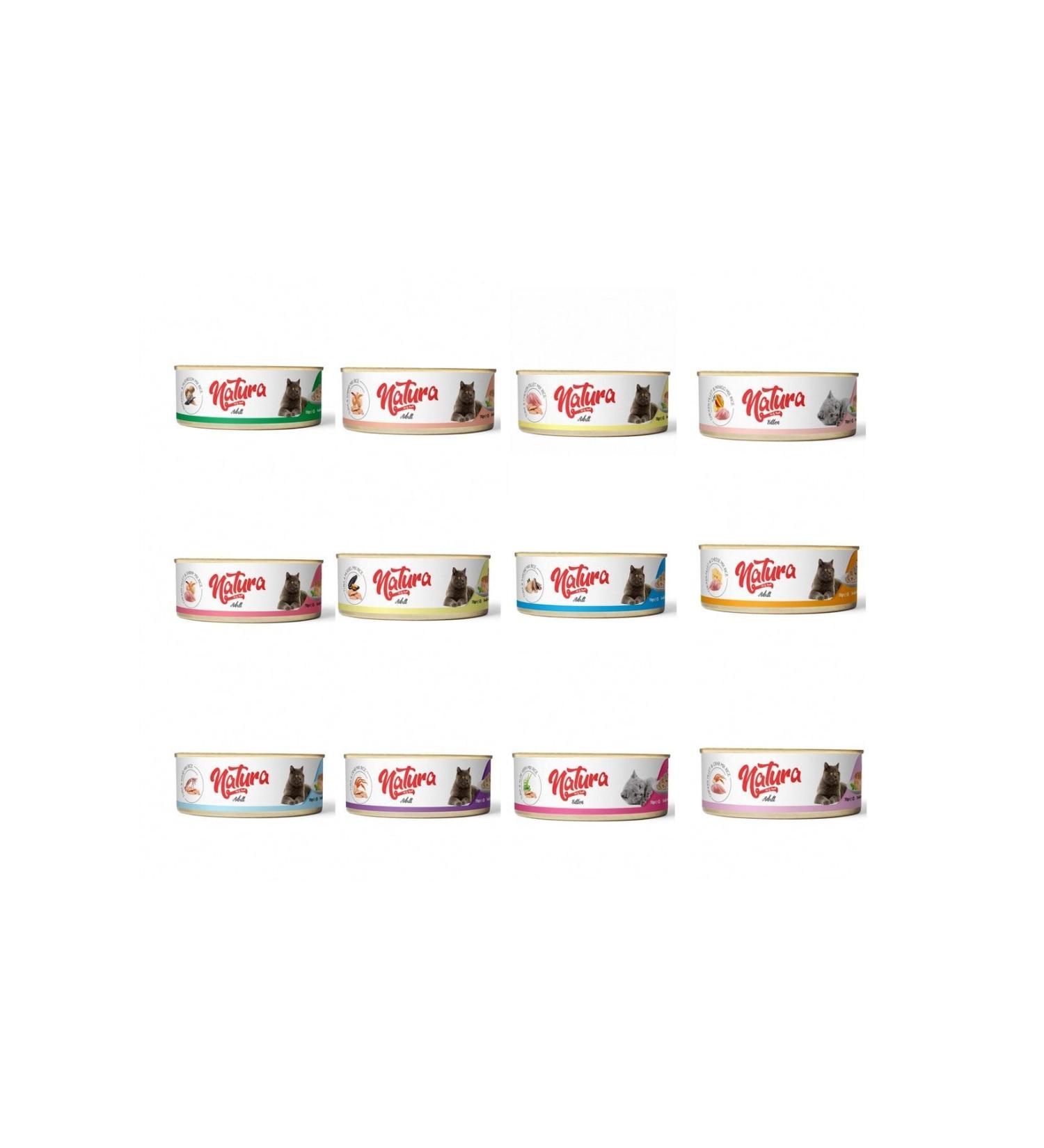 Natura Gluten-Free Sugar-Free Mixed Cat Canned Food 70 gr 24 Pieces