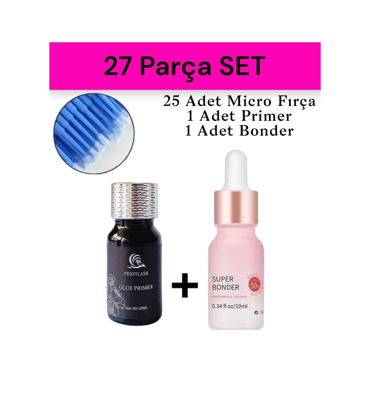 Peony Lash SET PRIMER+BONDER Silk Eyelash Pre-AND AFTER Process Strengthener INCREASES LASTING