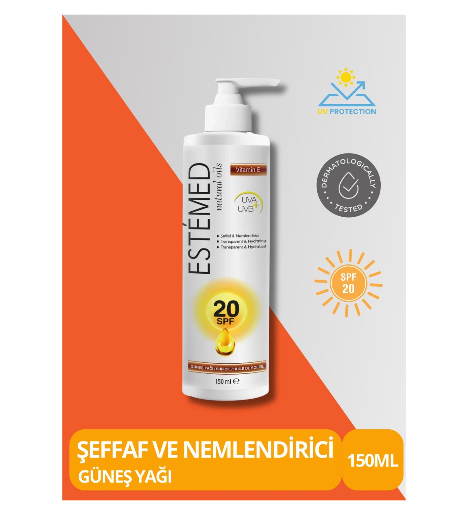 ESTEMED Transparent And Hydrating Sun Oil & Transparent And Hydrating Sun Oil 20SPF 150ml